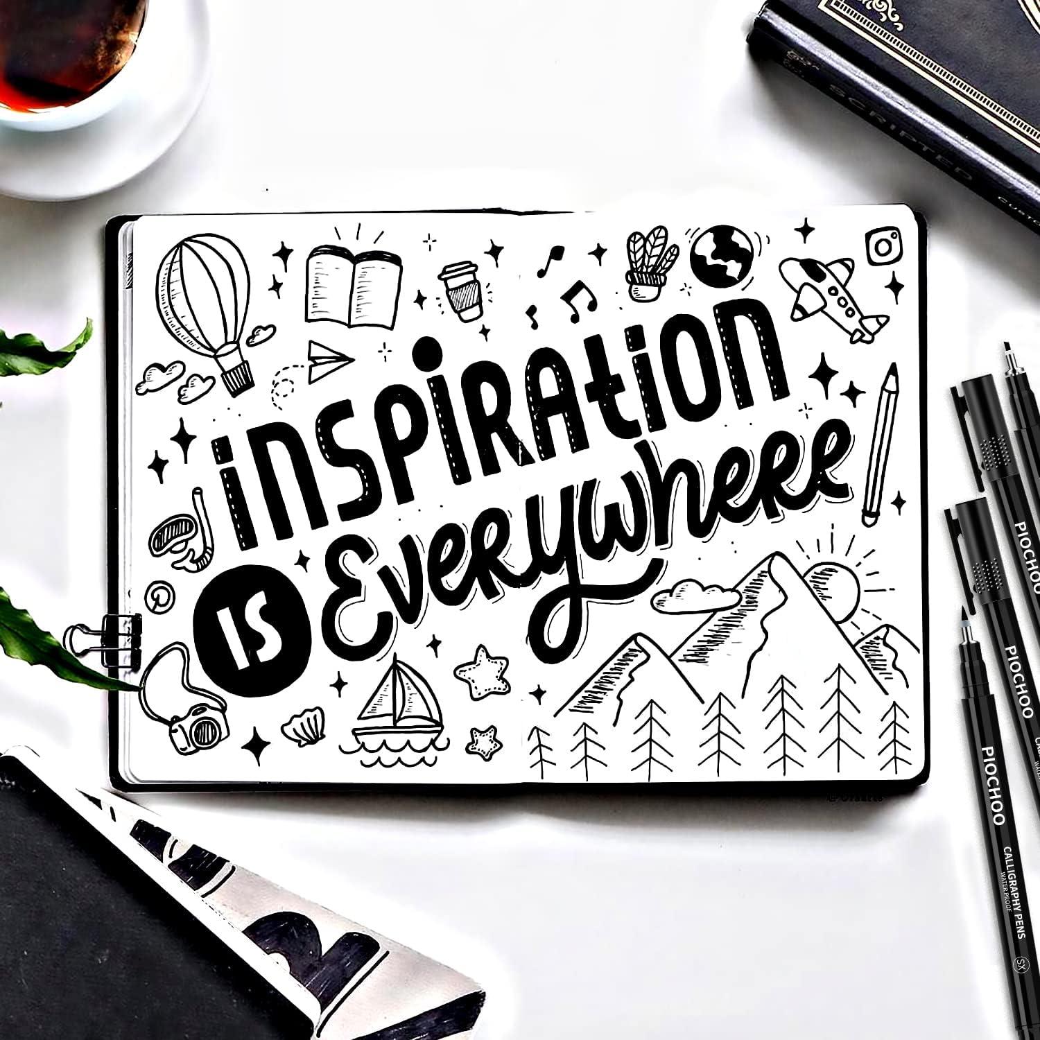 Set de Plumas de Caligrafía Piochoo - 8 Tamaños para Principiantes