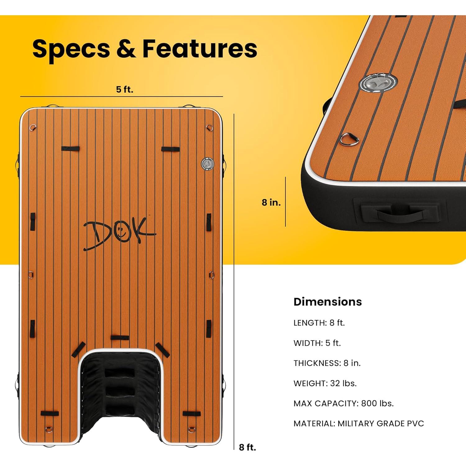 Plataforma Inflable DOK Party-DOK 2.44m x 1.52m Antideslizante