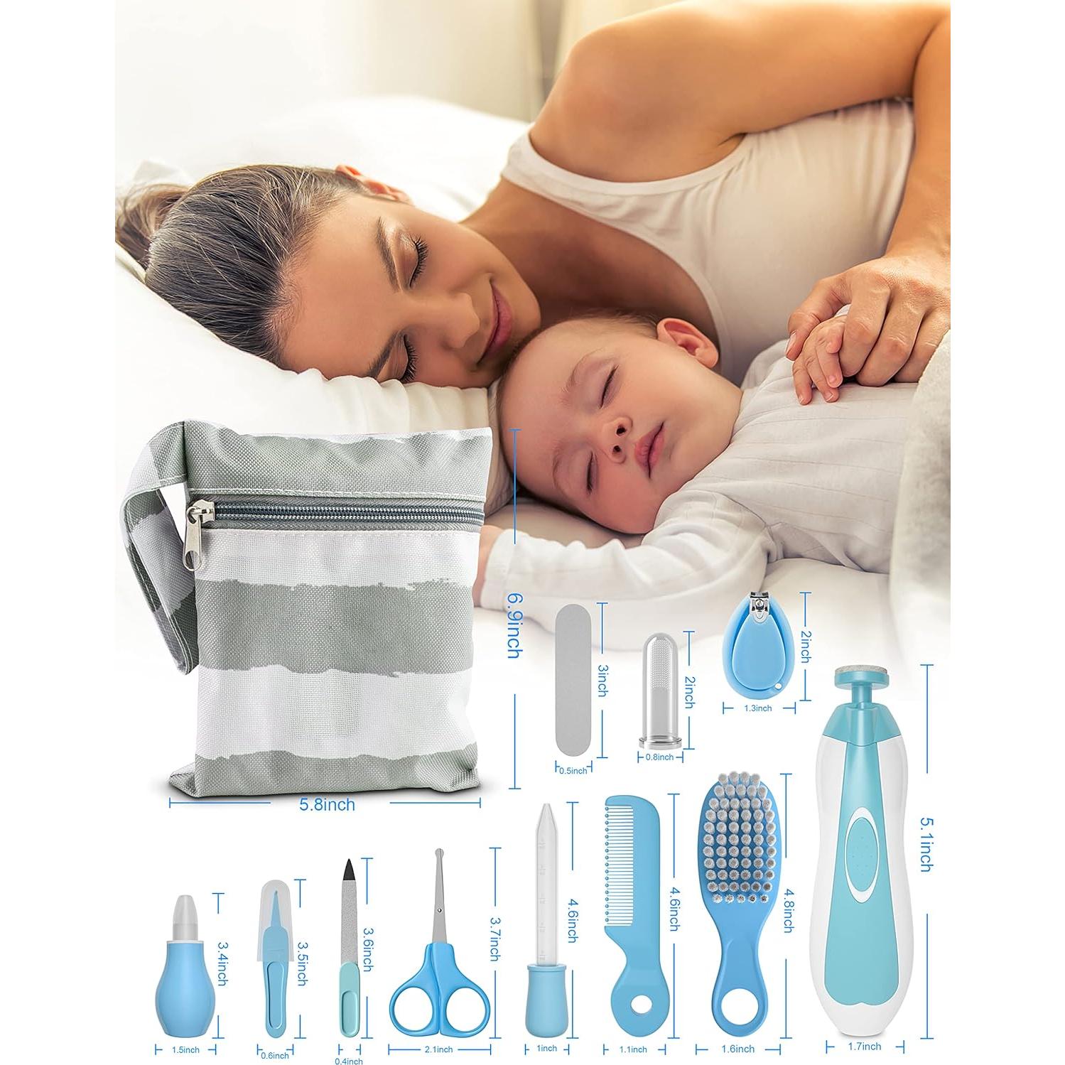 Kit de Cuidado para Bebés OTTOLIVES 24 Piezas Azul