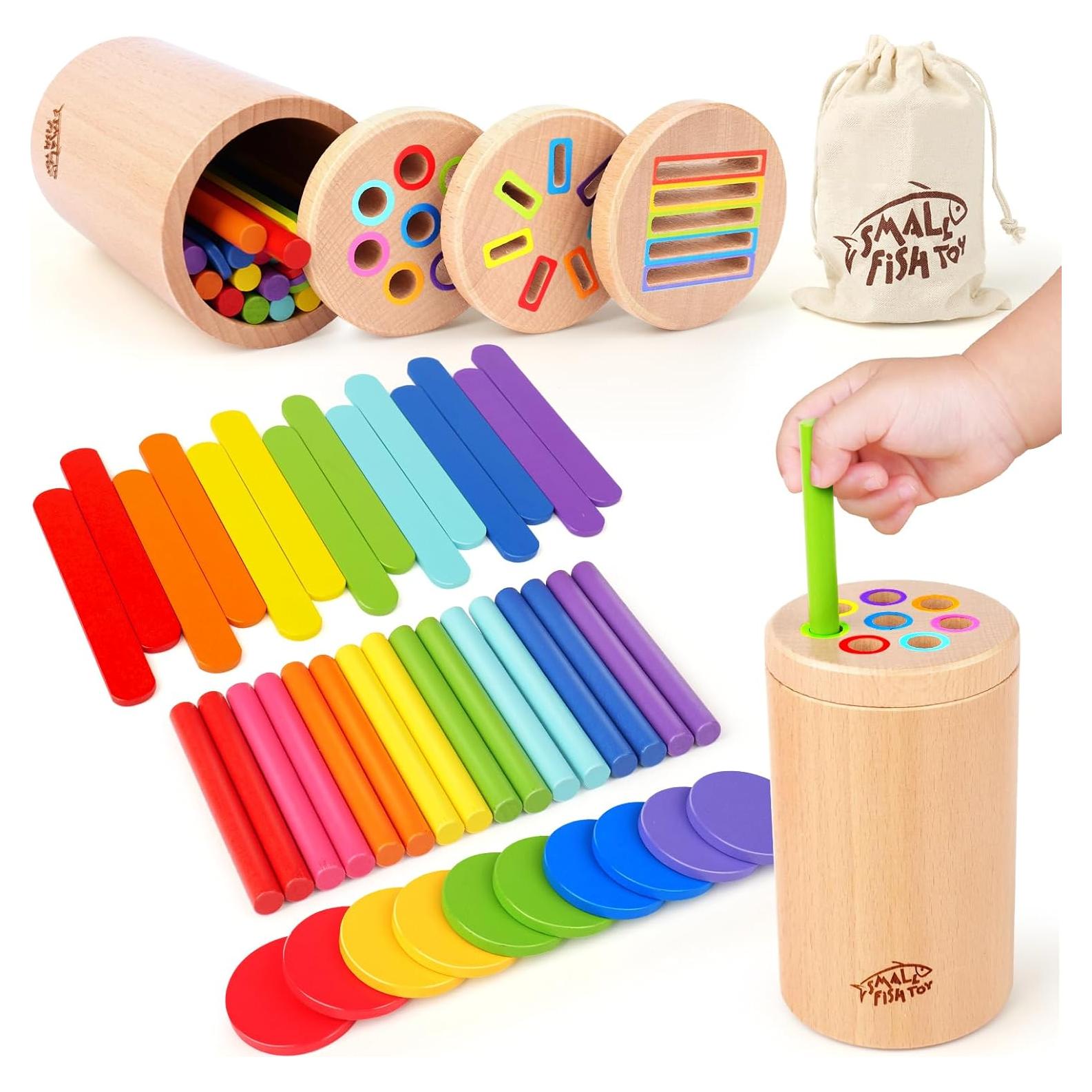 Juguete Montessori 3 en 1 SMALL FISH para Niños 1-3 Años