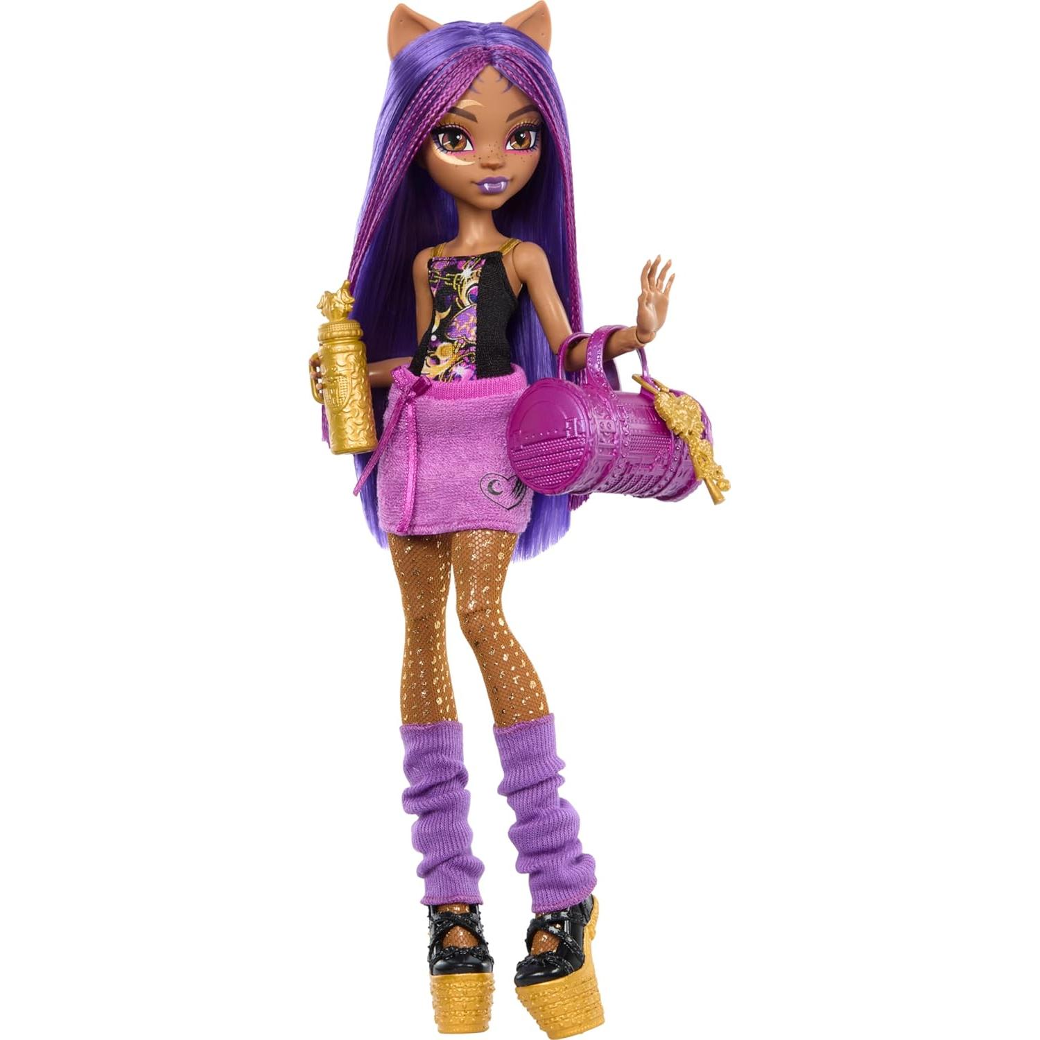 Muñeca Clawdeen Wolf Monster High Skulltimate Secrets con armario y 19 sorpresas
