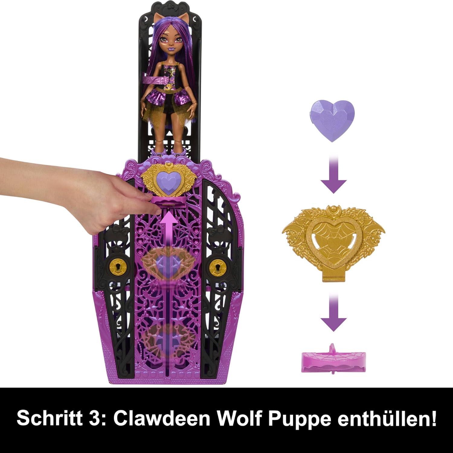 Muñeca Clawdeen Wolf Monster High Skulltimate Secrets con armario y 19 sorpresas
