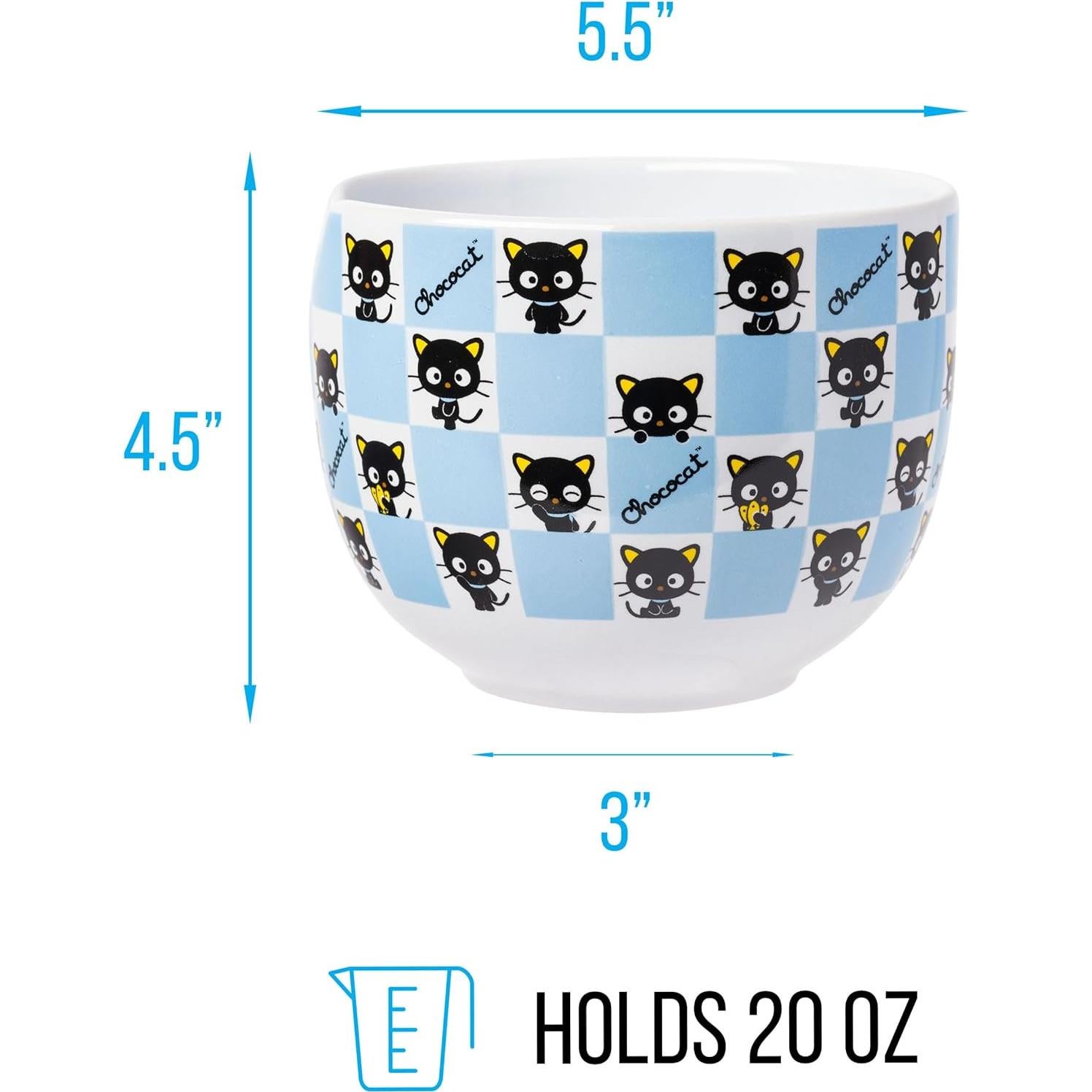 Plato de Cerámica para Ramen Silver Buffalo Chococat 20 oz