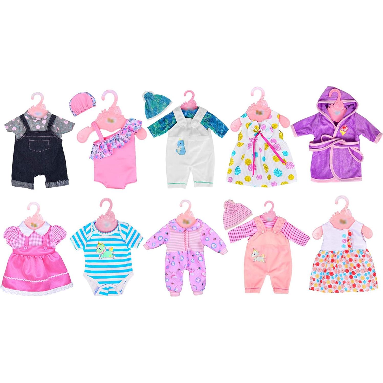 Conjunto de Ropa para Muñecas Ebuddy 10 Piezas 35-40 cm