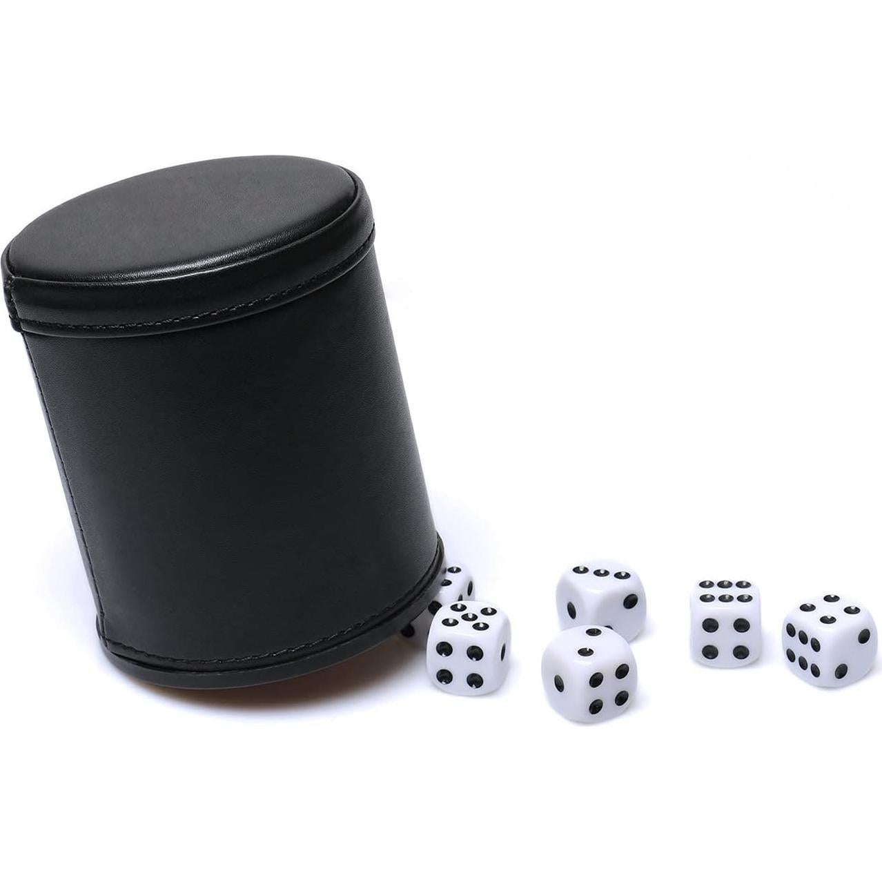 Juego de Taza de Dados RERIVER con 6 Dados y Forro de Fieltro