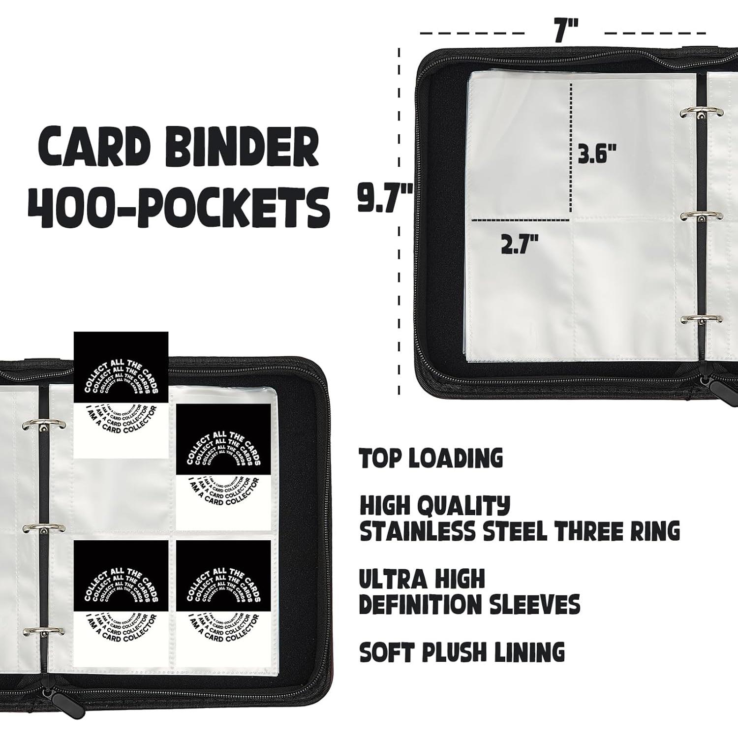 Carpeta de Cartas Coleccionables Benitoite 400 Bolsillos Negra