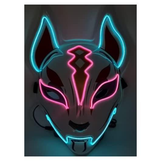 Máscara LED Zorro Fortnite Drift Cosplay Brillante Unisex