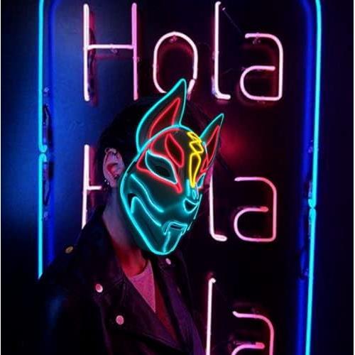 Máscara LED Zorro Fortnite Drift Cosplay Brillante Unisex