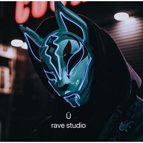 Máscara LED Zorro Fortnite Drift Cosplay Brillante Unisex