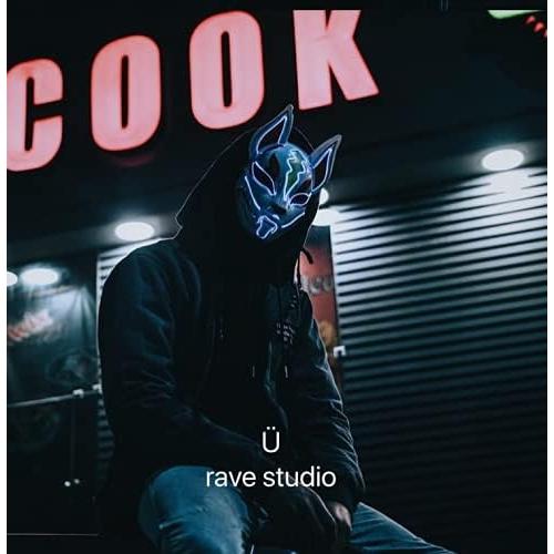 Máscara LED Zorro Fortnite Drift Cosplay Brillante Unisex