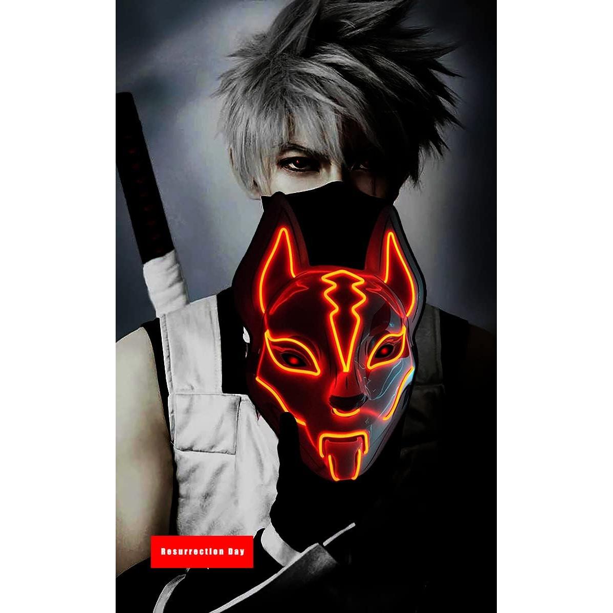 Máscara LED Zorro Fortnite Drift Cosplay Brillante Unisex