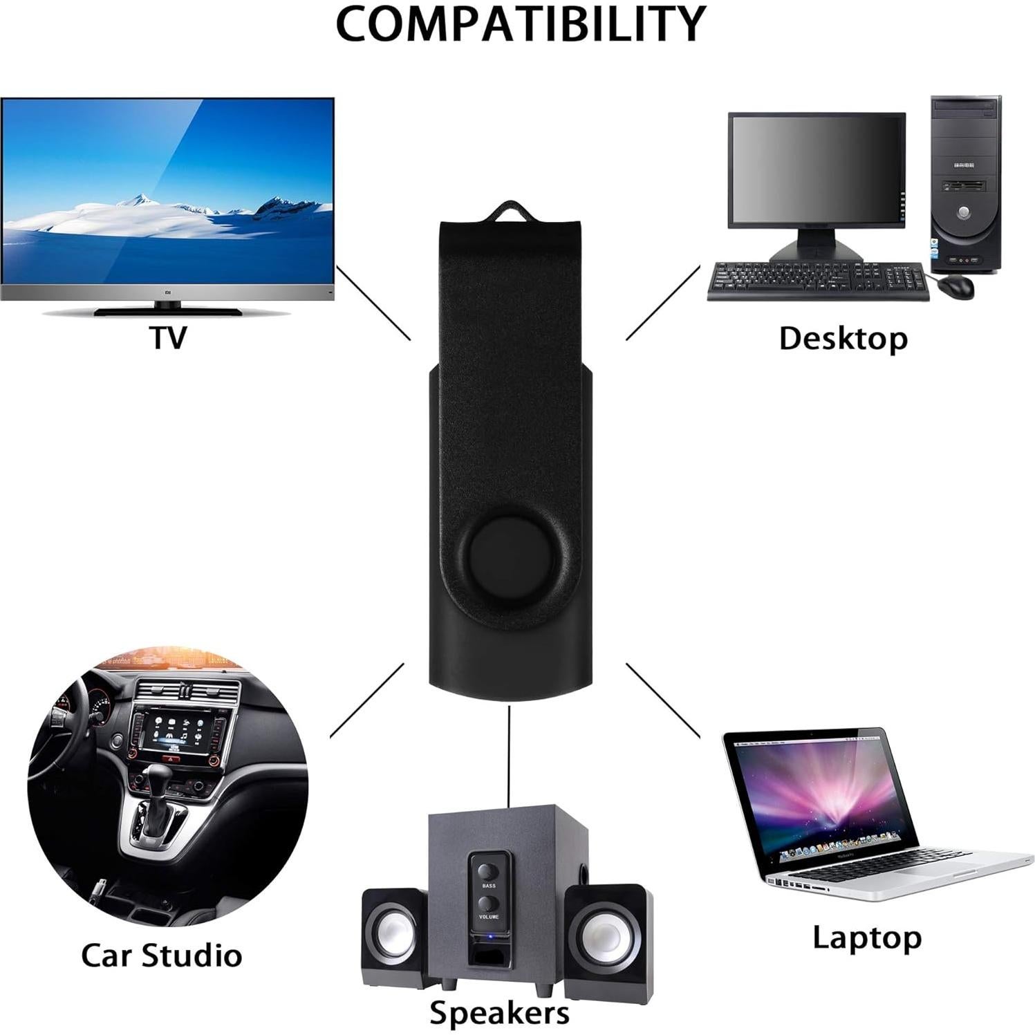 Paquete de 10 USB 2.0 DataOcean 16GB Memoria Flash Multicolor