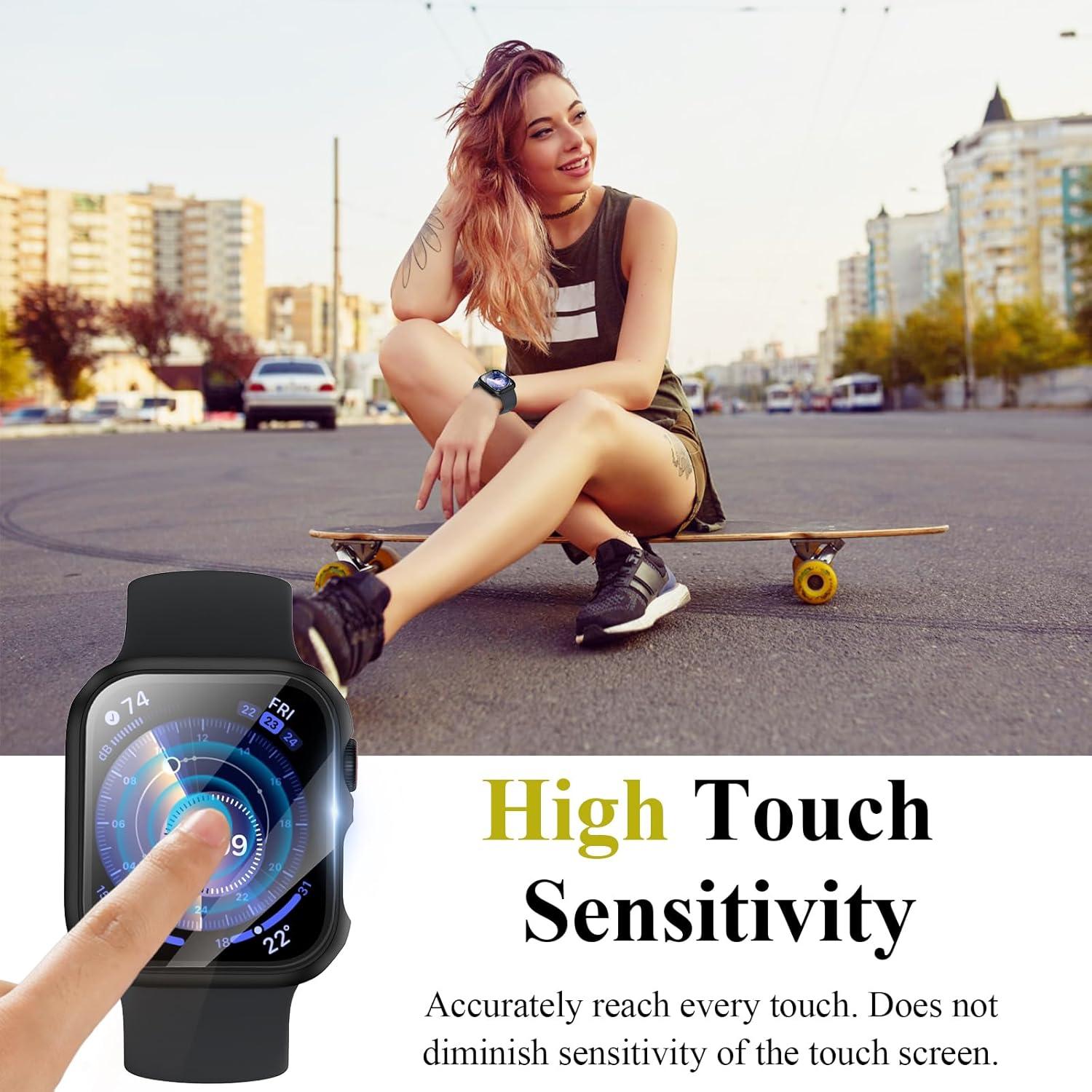 Funda Dura para Apple Watch 41mm EWUONU con Vidrio Templado