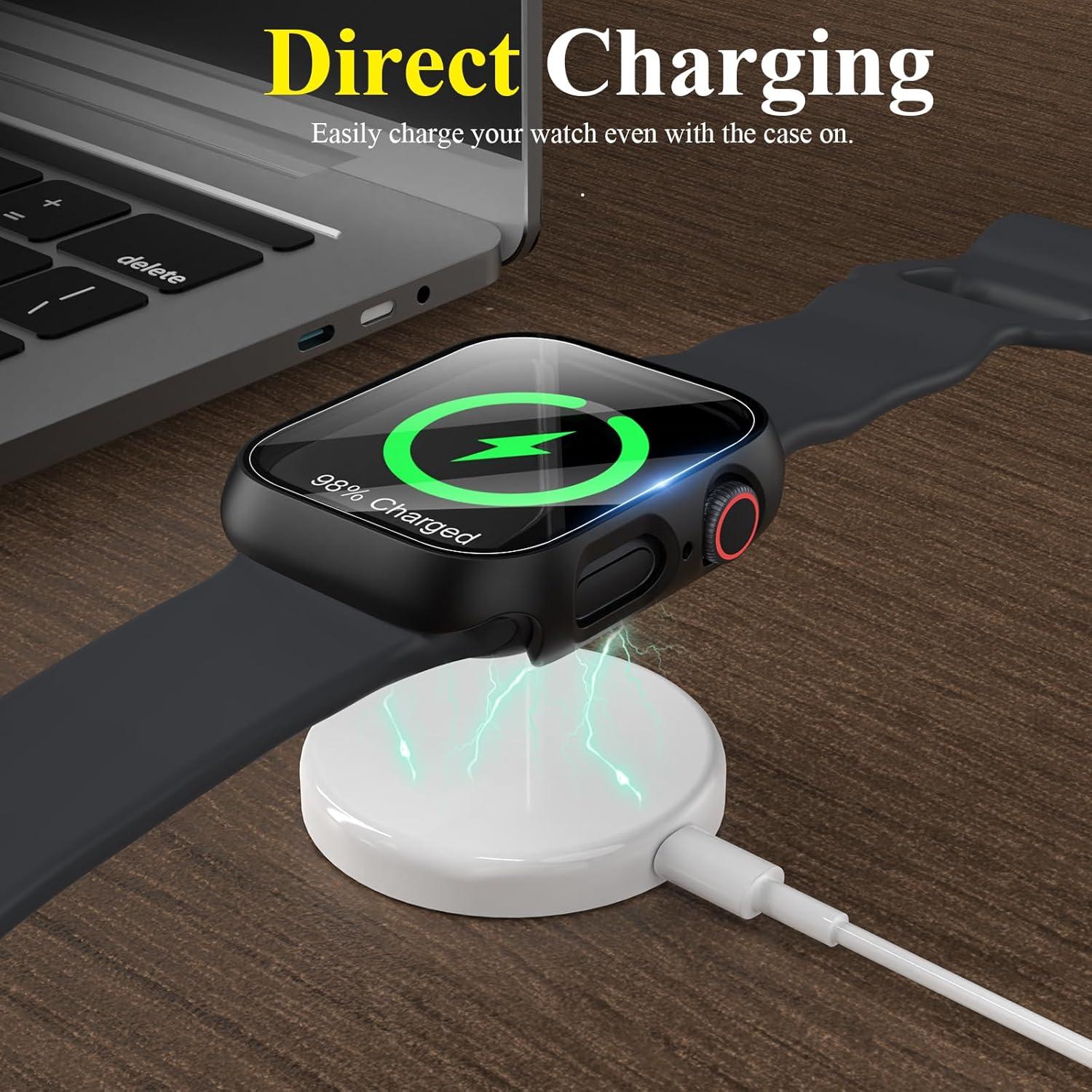 Funda Dura para Apple Watch 41mm EWUONU con Vidrio Templado