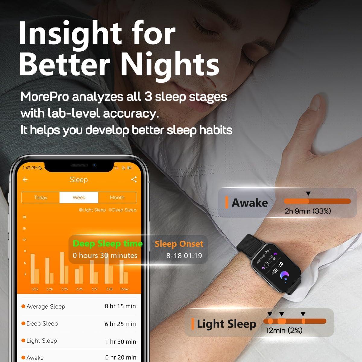 Reloj Fitness MorePro AIR 2 con Monitoreo de Salud 24/7