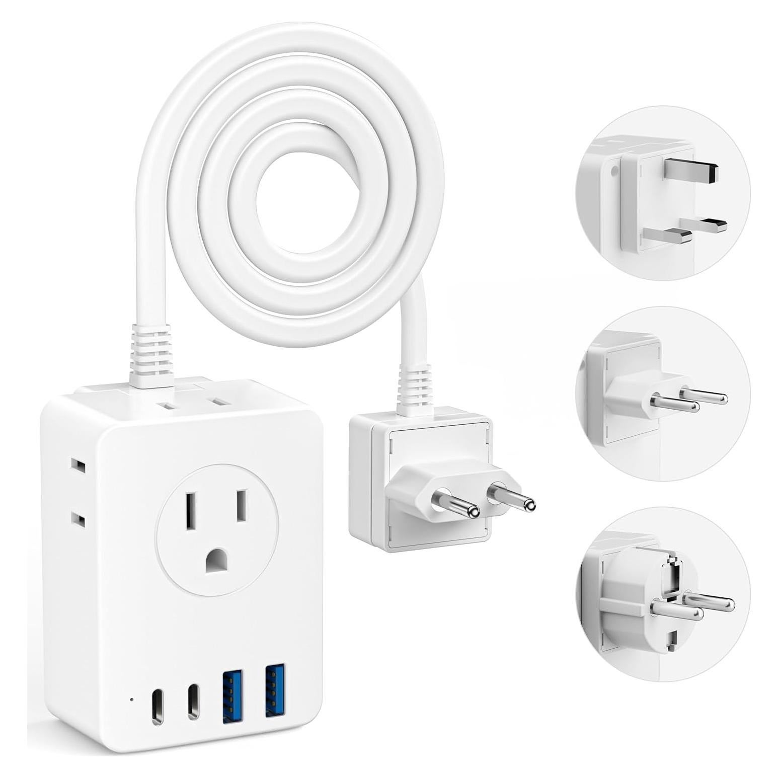 Kit Adaptador Enchufe Viaje Europeo Kakyanill 8 en 1 20W USB C