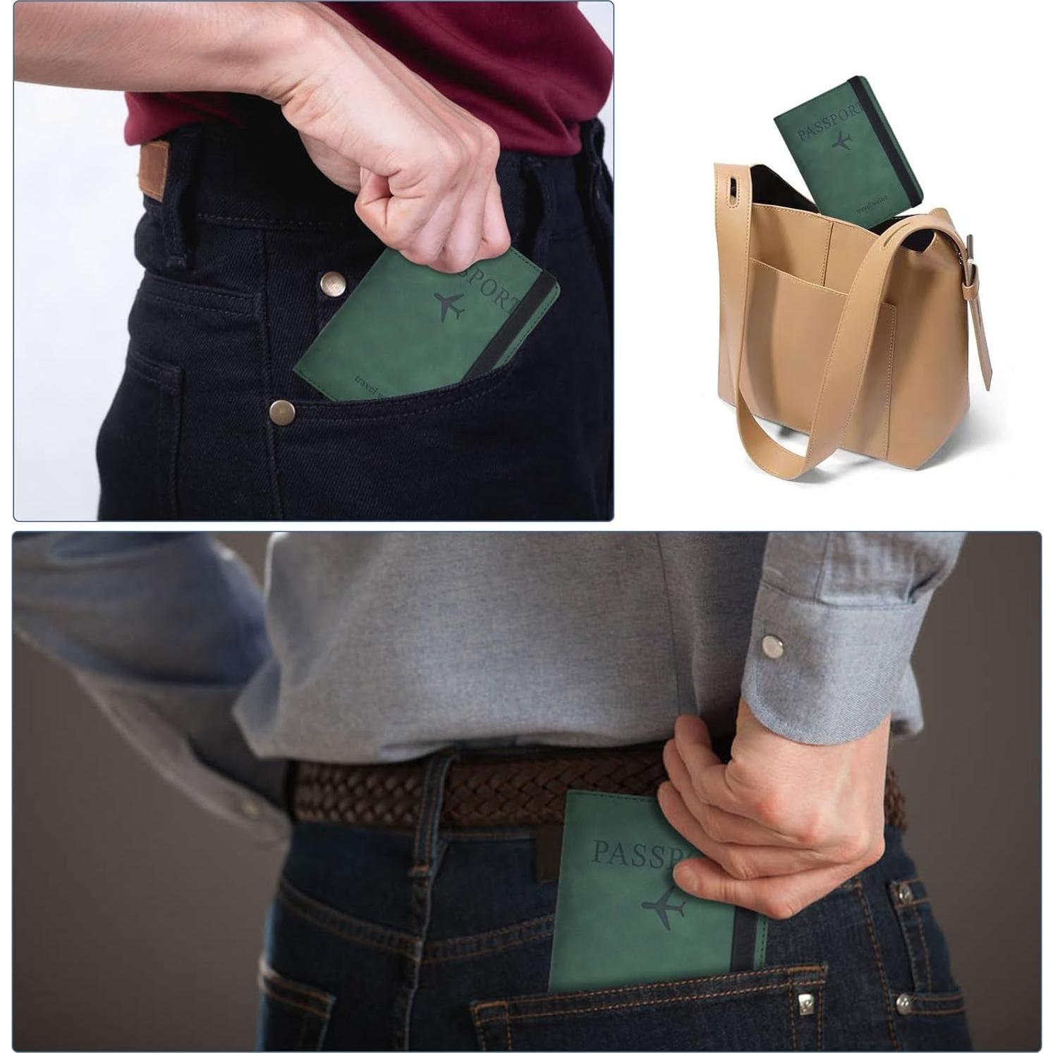 Funda de Pasaporte KAOBAN con Ranuras para Tarjetas y RFID