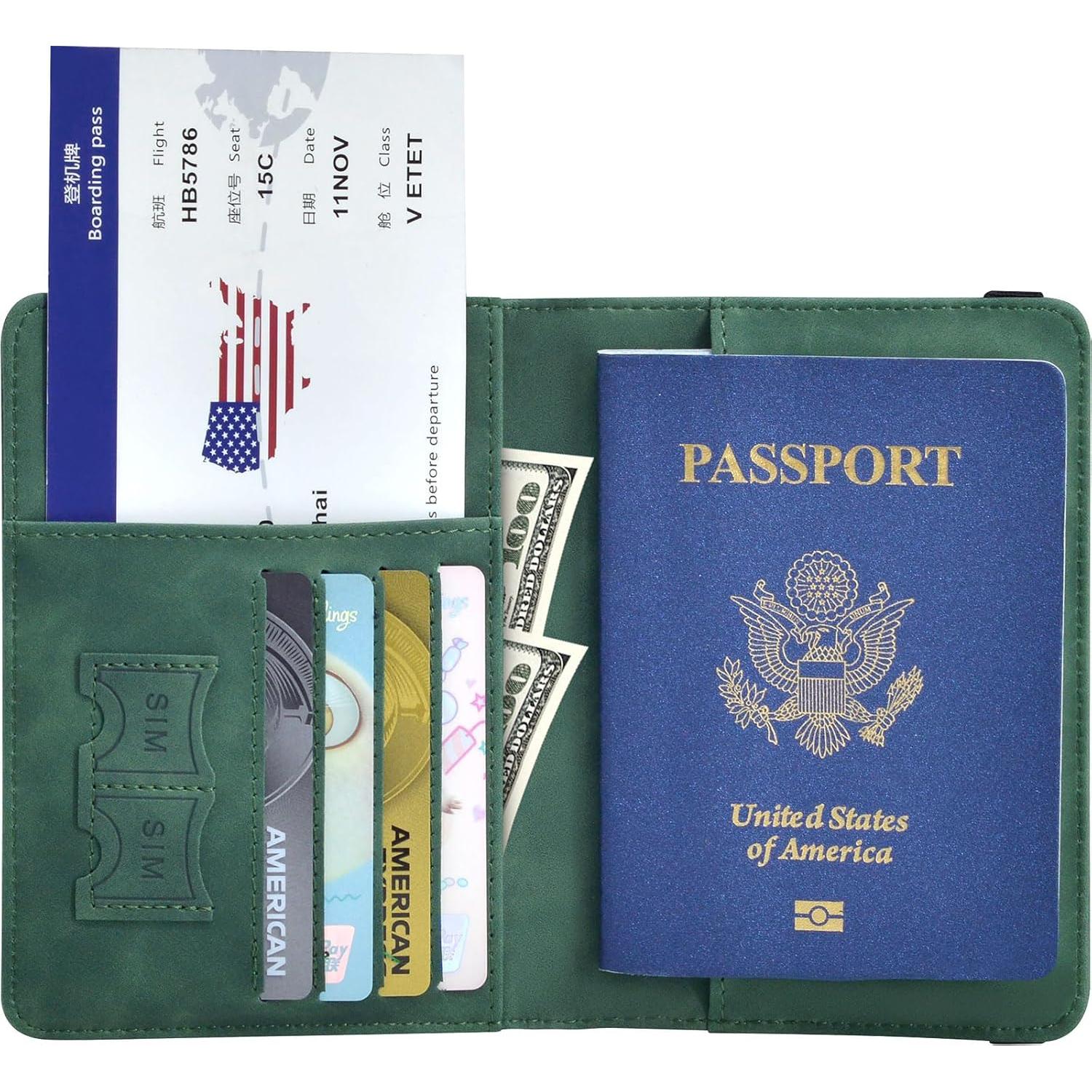 Funda de Pasaporte KAOBAN con Ranuras para Tarjetas y RFID