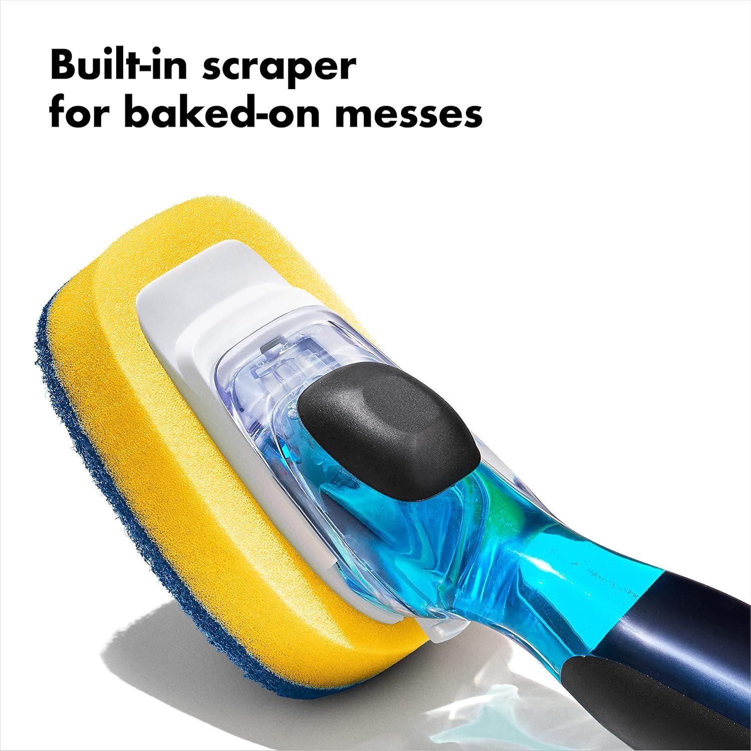 Dispensador de Jabón OXO Good Grips con Esponja Amarilla