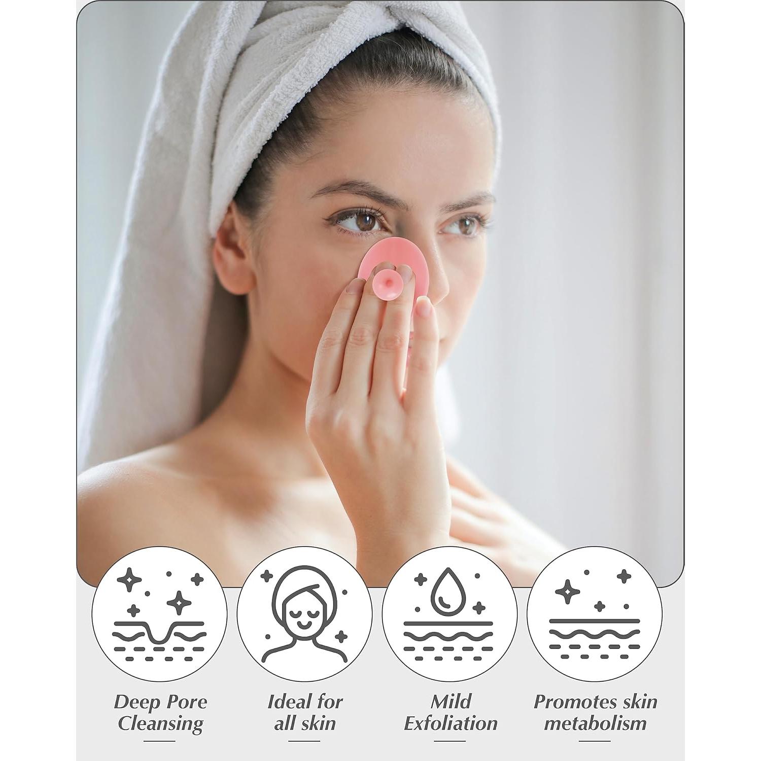 Exfoliador Facial de Silicona MoHern - 8 Piezas para Piel Limpia