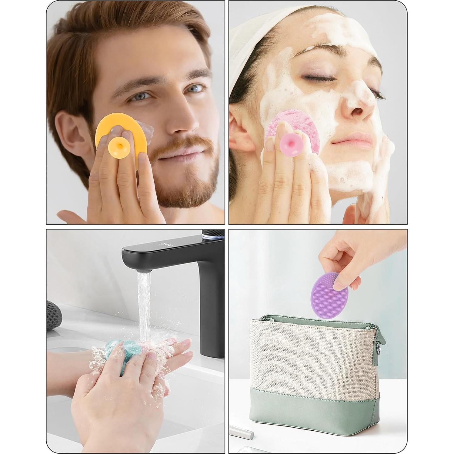 Exfoliador Facial de Silicona MoHern - 8 Piezas para Piel Limpia