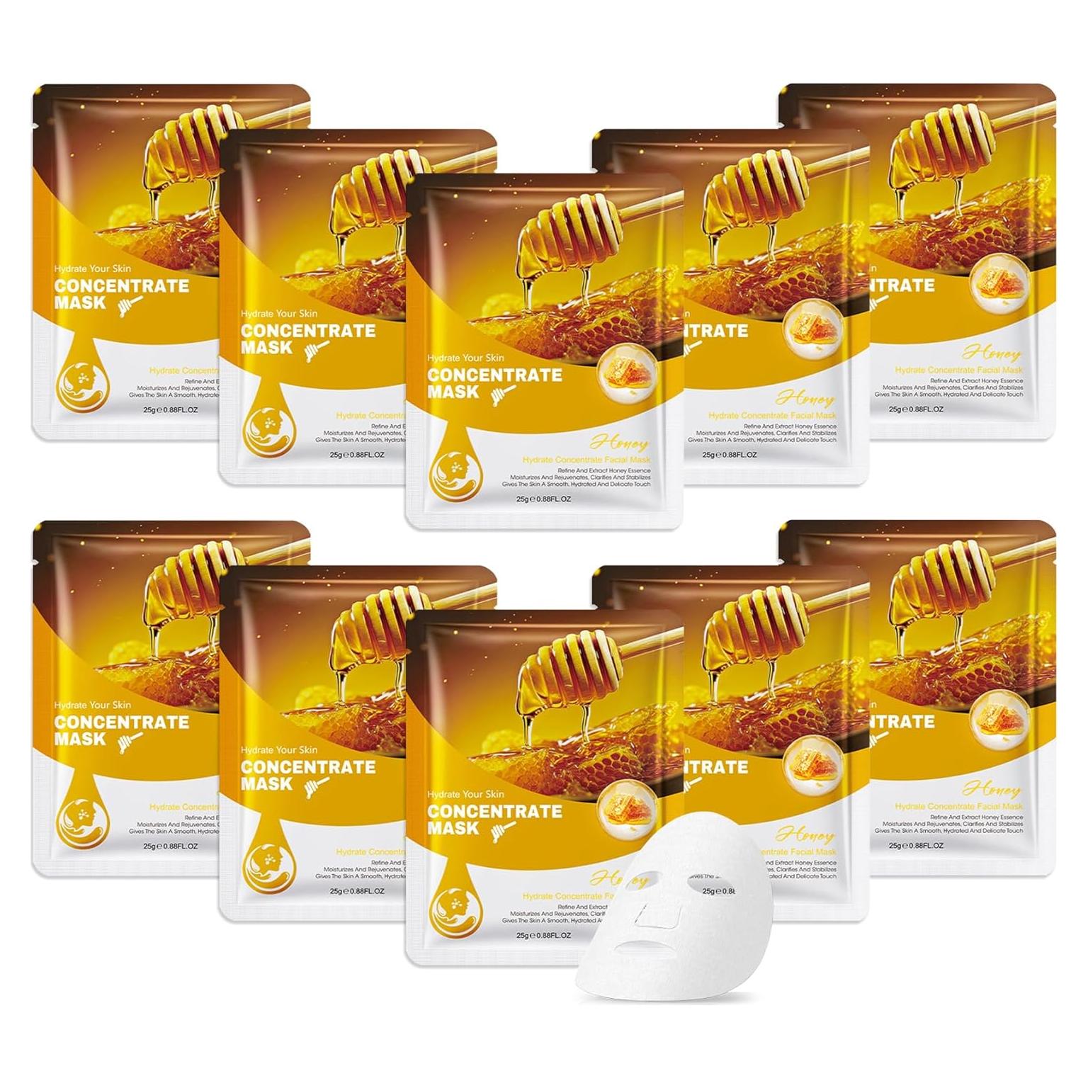 Set de 10 Máscaras Faciales Hidratantes LingHaoLH - Variadas