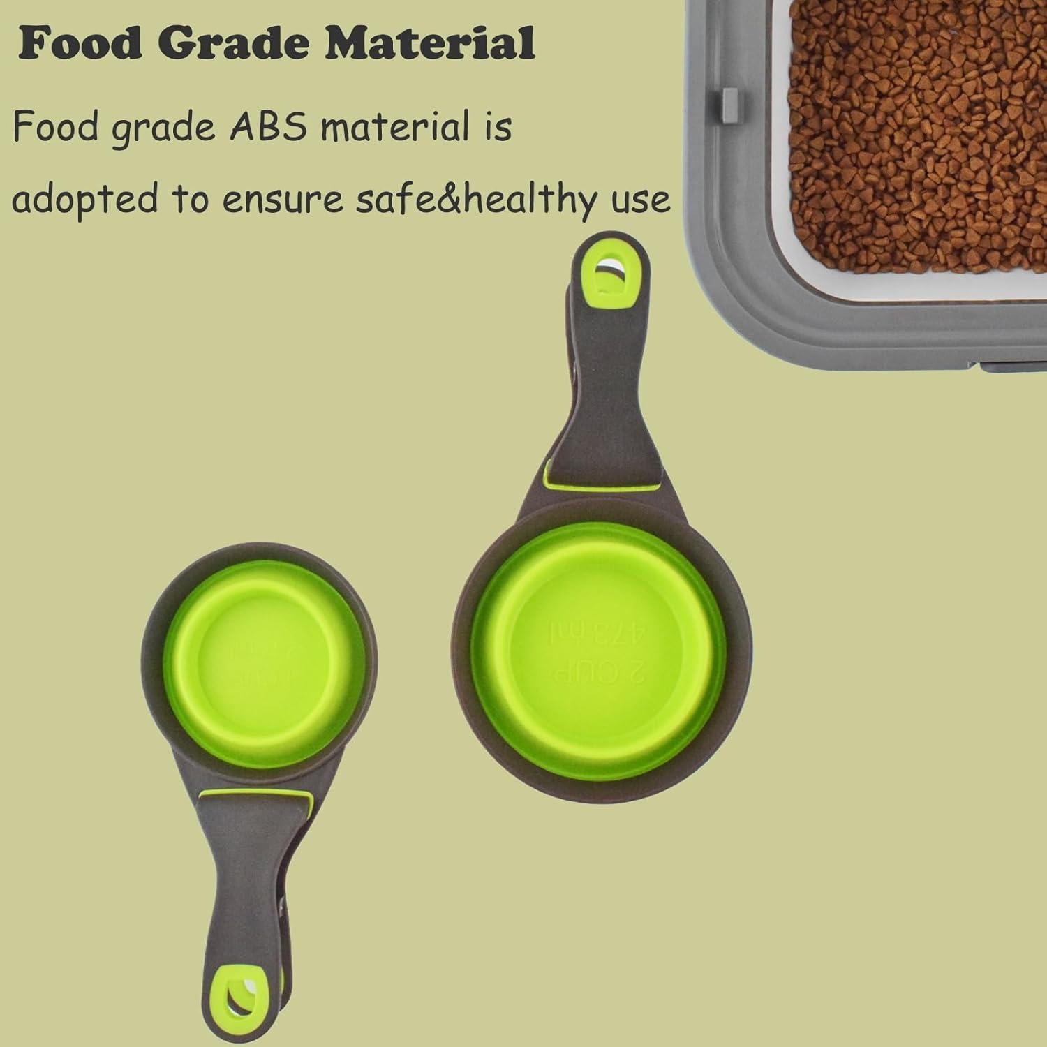 Cuchara Medidora Plegable para Perros Cdipesp 3 en 1 Verde