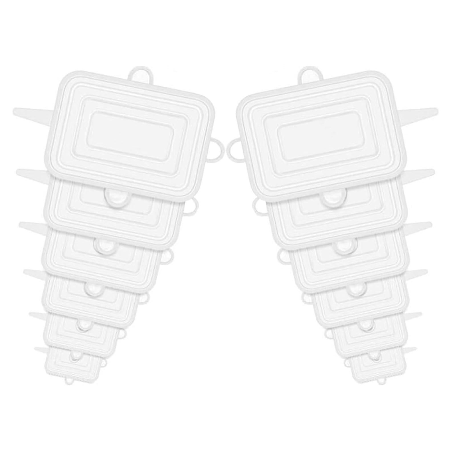 12 Cubiertas de Silicona Rectangulares Roucerlin - Reutilizables