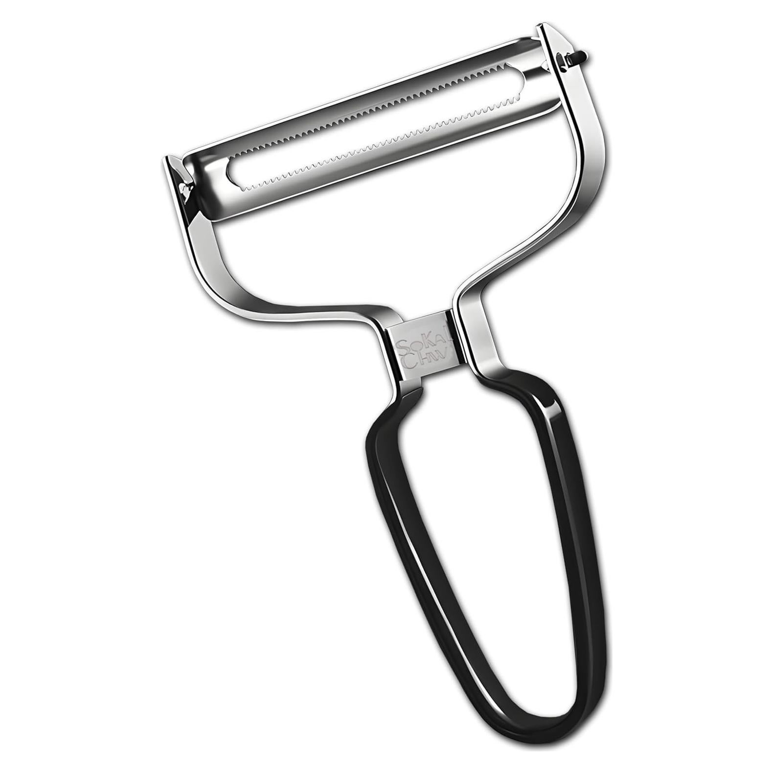 Pelador de Verduras SoKalChw Negro Acero Inoxidable 14.5cm