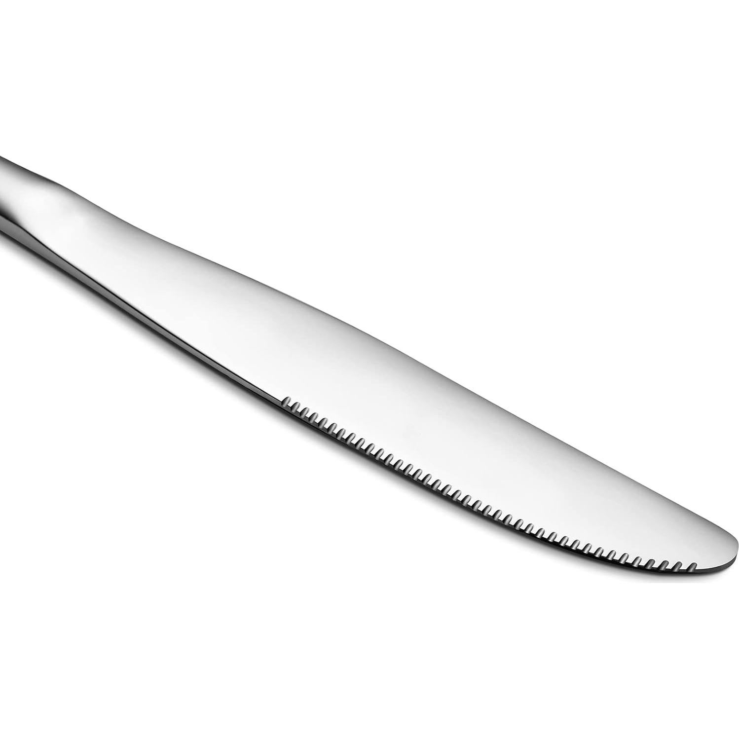 Juego de cuchillos de mesa Aebeky 8 piezas acero inoxidable 23 cm