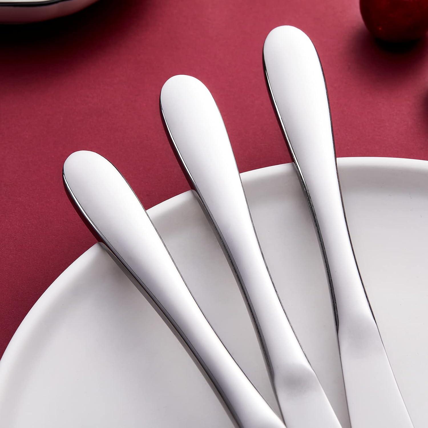 Juego de cuchillos de mesa Aebeky 8 piezas acero inoxidable 23 cm