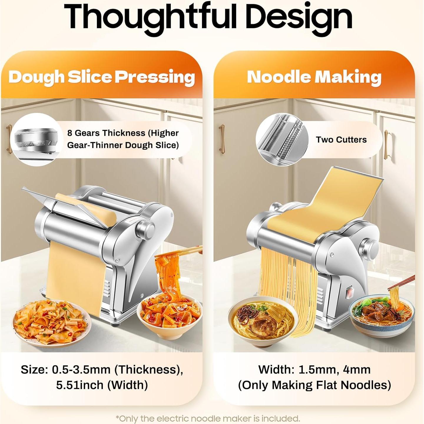 Máquina de Pasta Eléctrica Fenjidrop 110V Acero Inoxidable