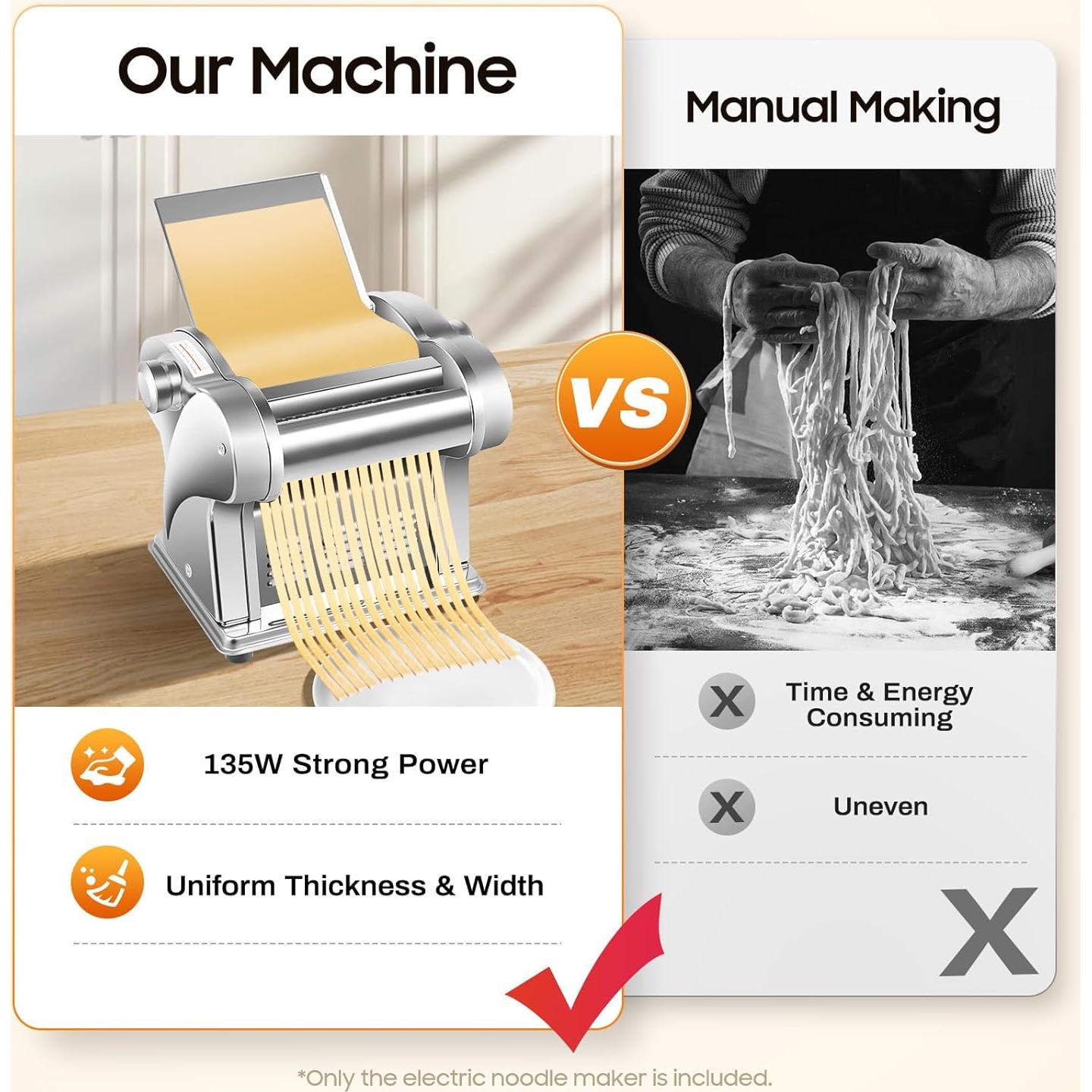 Máquina de Pasta Eléctrica Fenjidrop 110V Acero Inoxidable