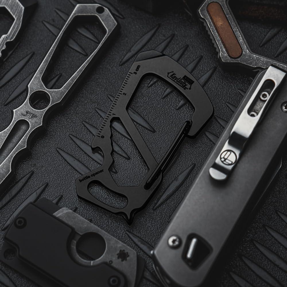 Multiherramienta Clip Carabina KeyUnity KS00 Acero Inoxidable 7 en 1