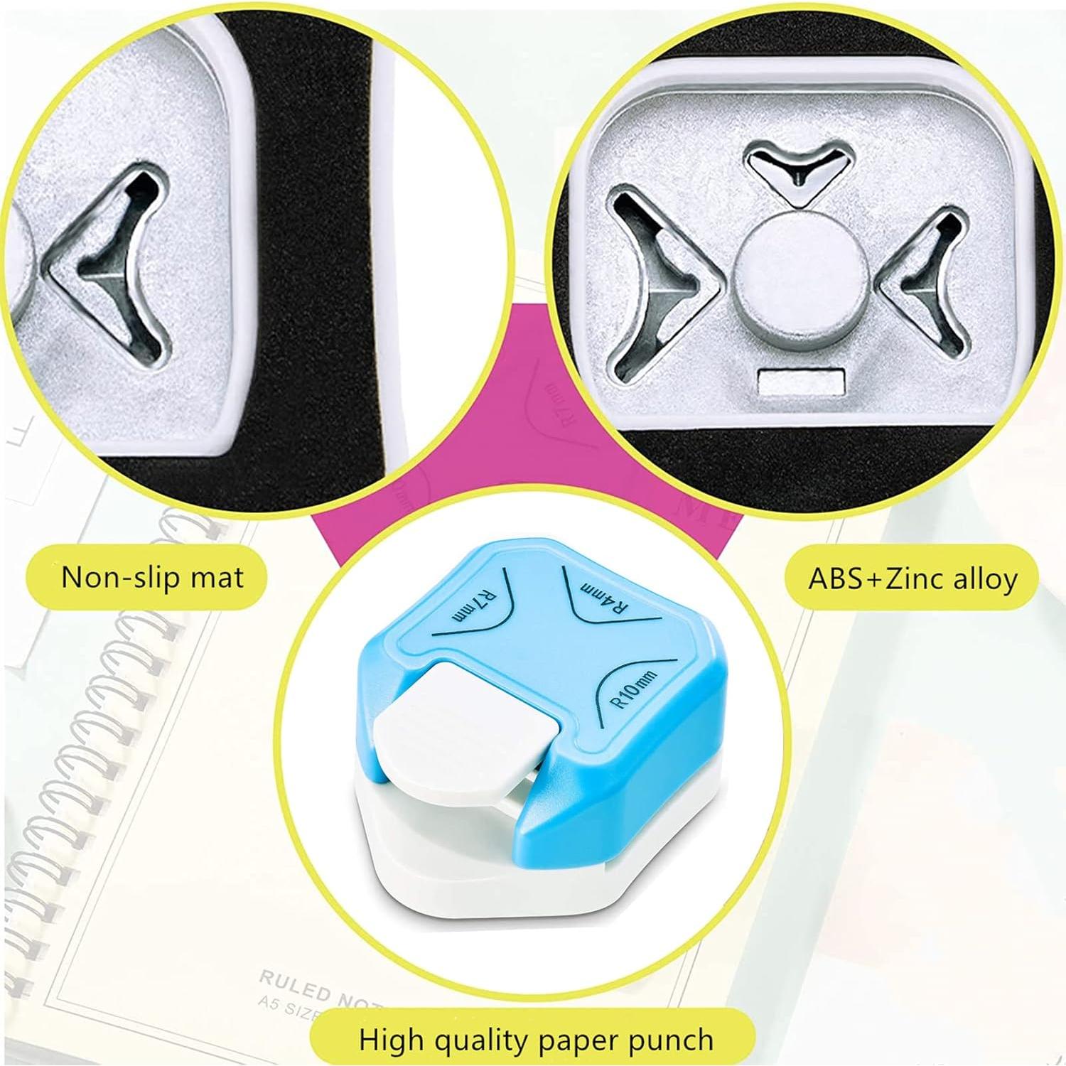 Perforadora de Esquinas 3 en 1 WSYhomie R4mm R7mm R10mm