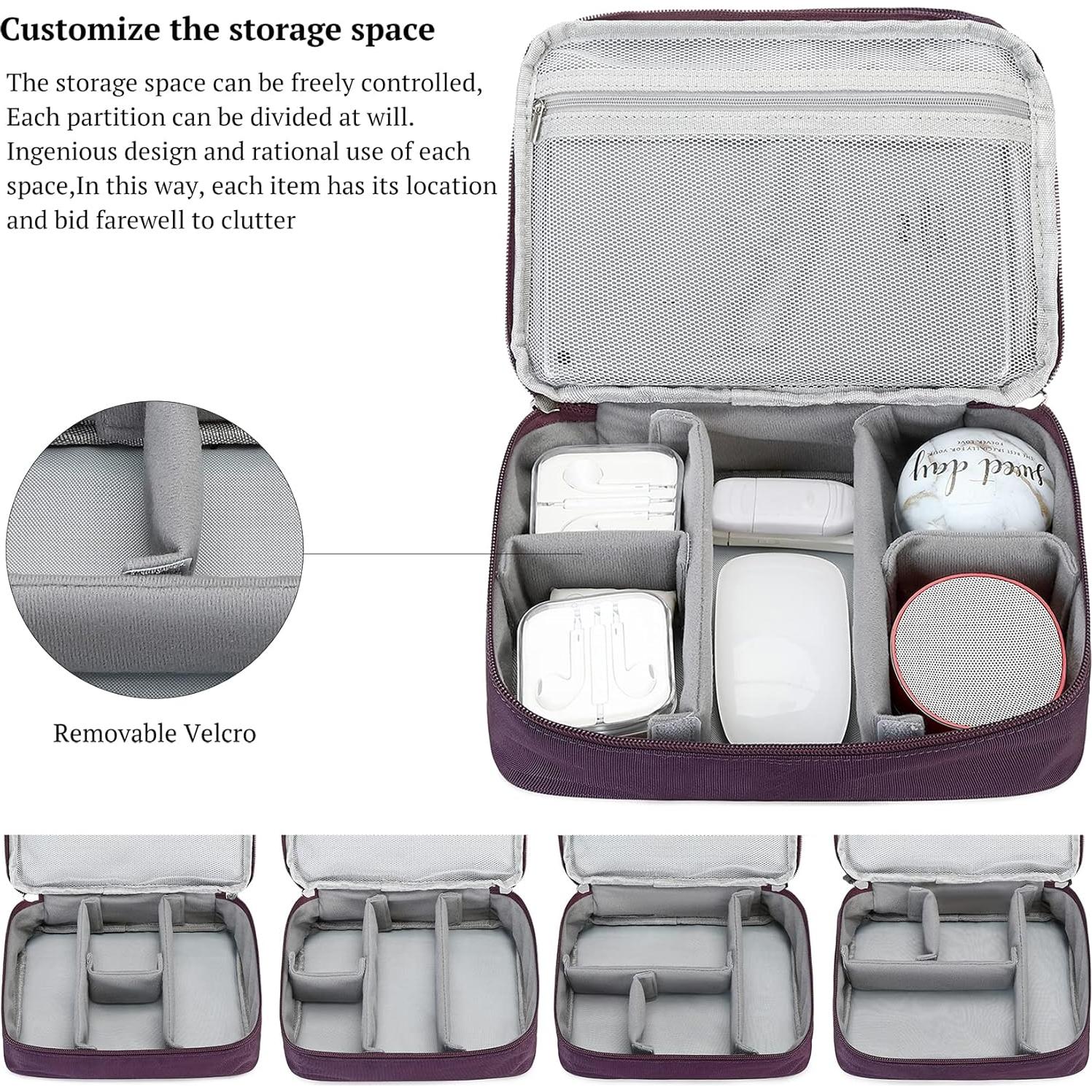 Organizador de Cargador Portátil MIRLEWAIY Doble Capa Negro