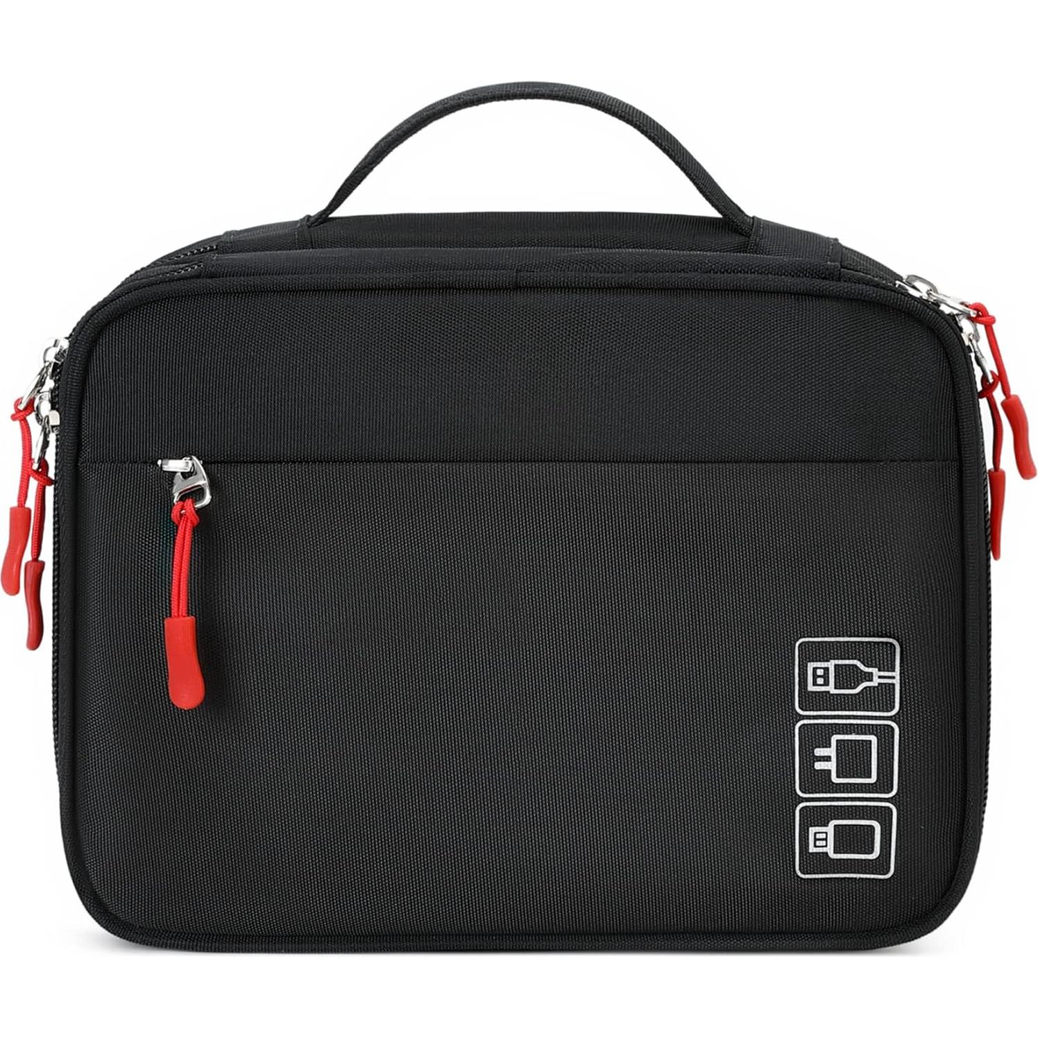 Organizador de Cargador Portátil MIRLEWAIY Doble Capa Negro