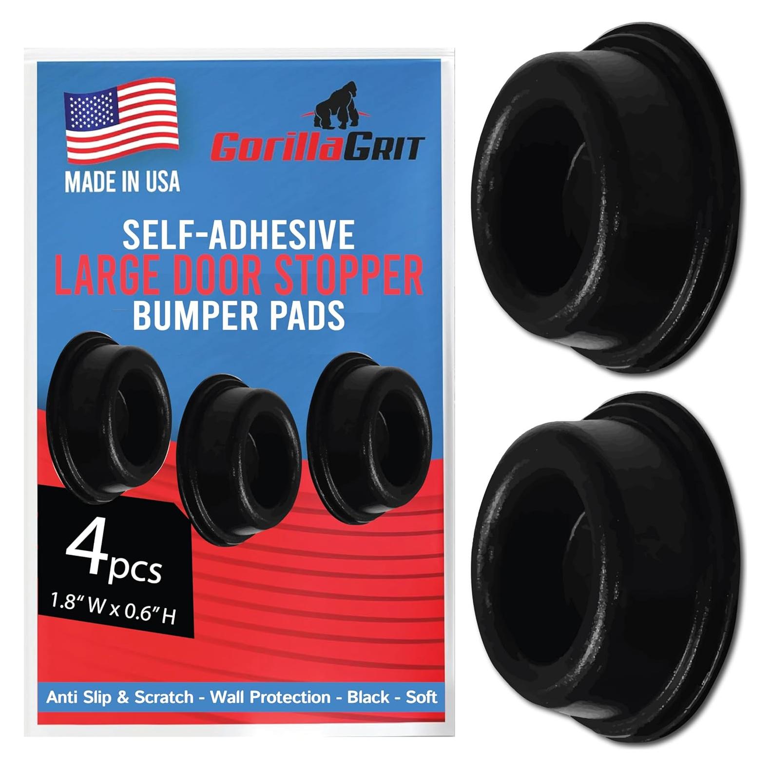 Topes de puerta de goma autoadhesivos GorillaGrit - 4 unidades