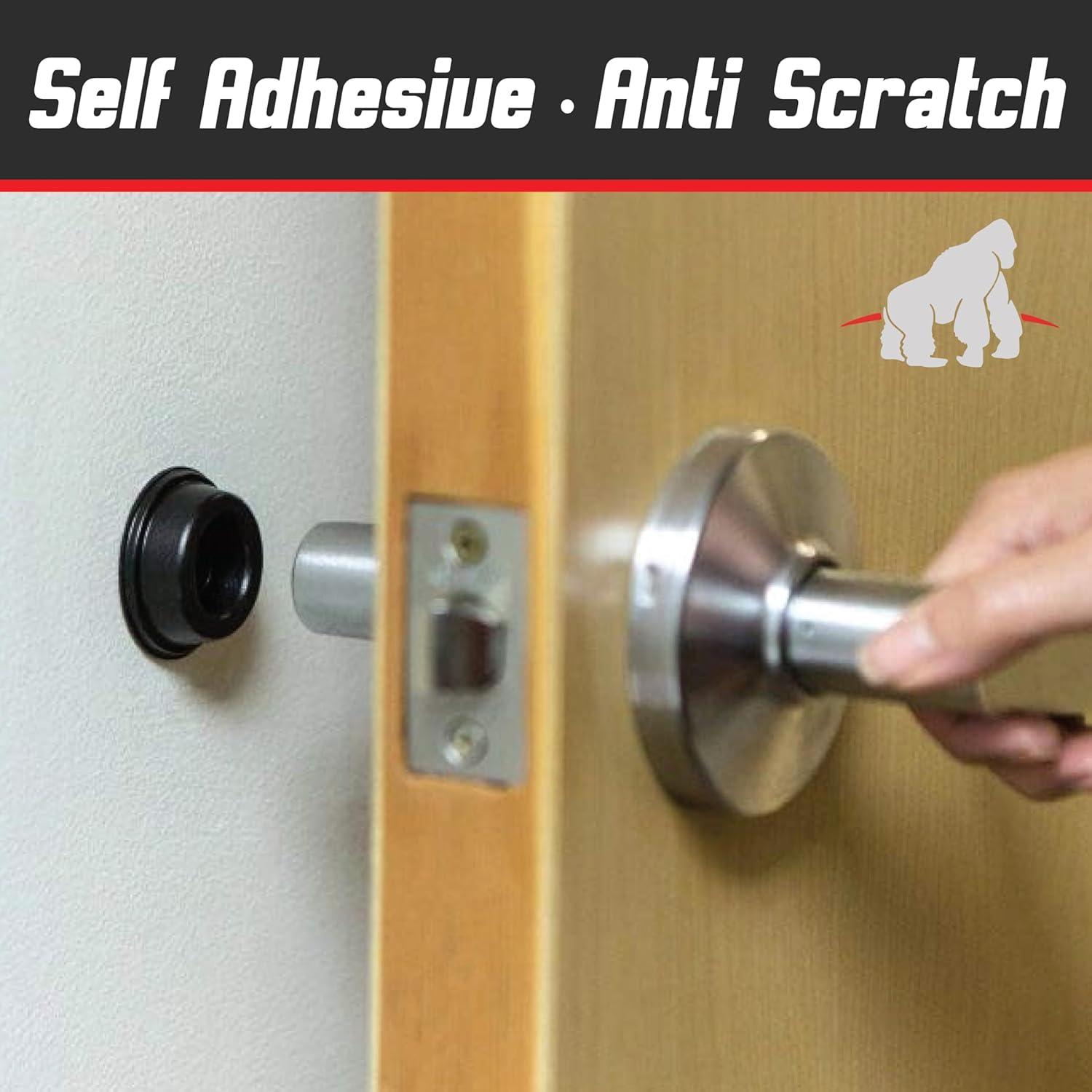 Topes de puerta de goma autoadhesivos GorillaGrit - 4 unidades