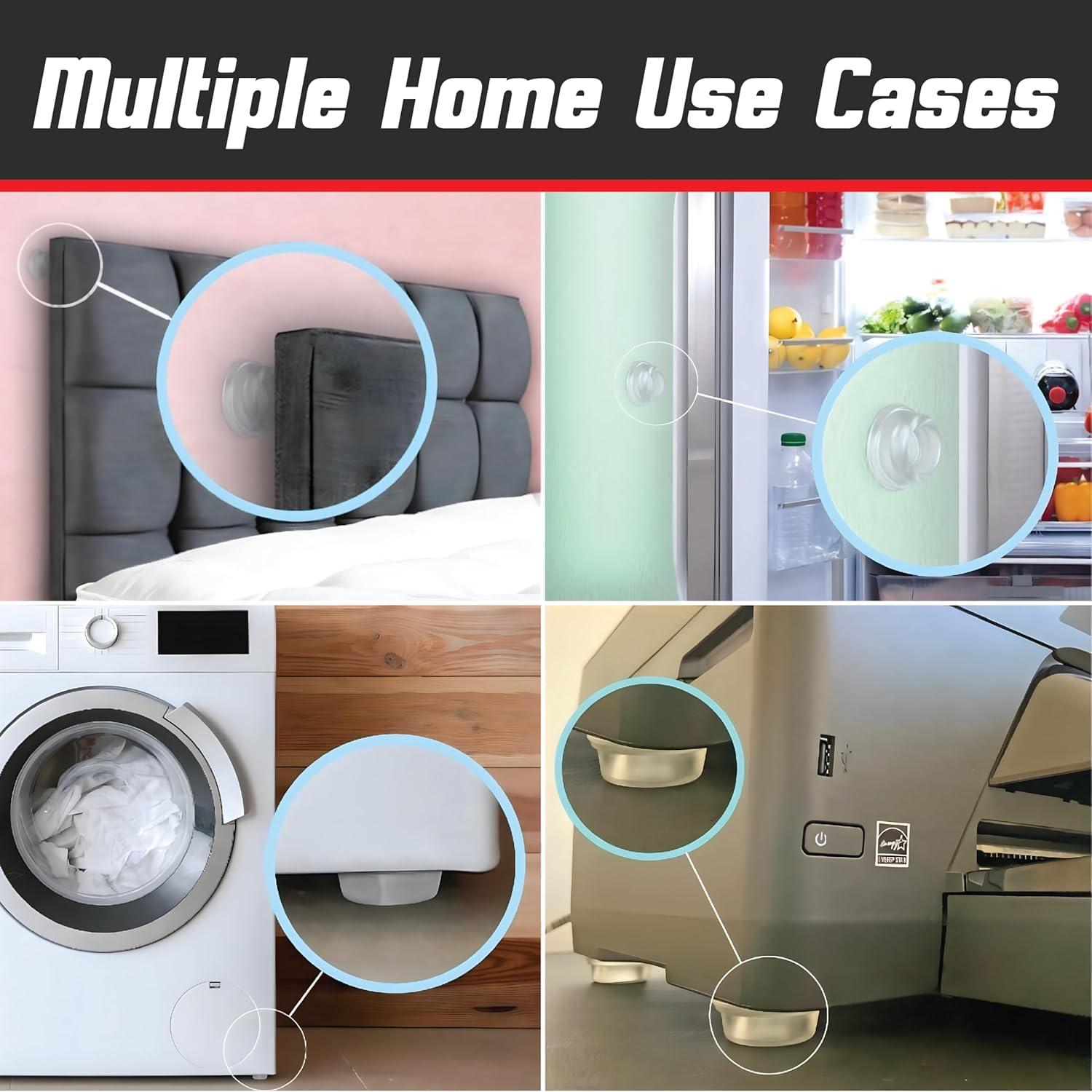 Topes de puerta de goma autoadhesivos GorillaGrit - 4 unidades