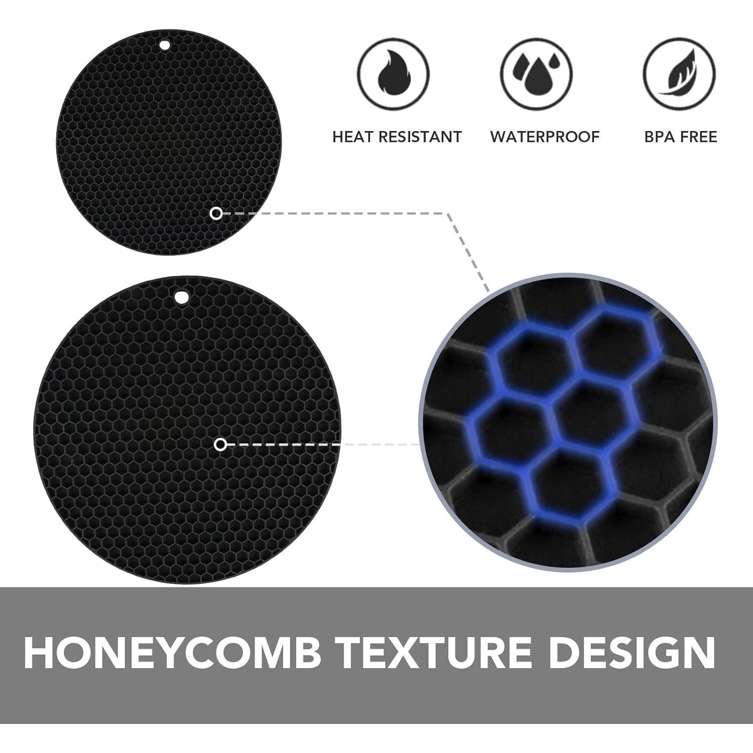 Trivets de Silicona Joyhalo 4 Piezas - Resistentes al Calor