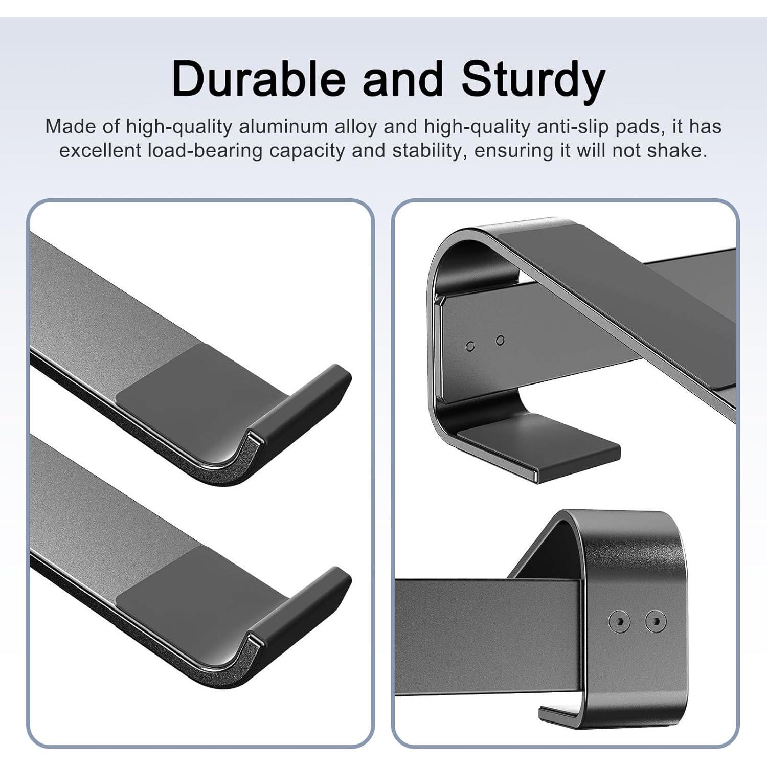 Soporte Ergonómico para Laptop MOKURU - Aluminio Negro 10-17.3''