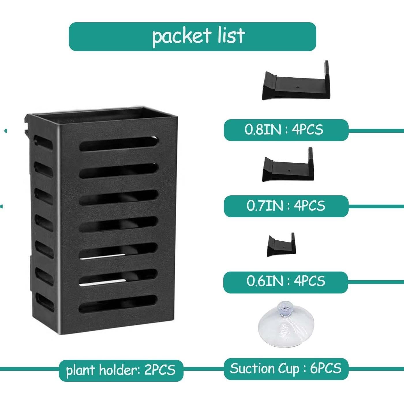 Tazas Colgantes para Acuarios QICIKRASE 2 PCS Soporte Plantas