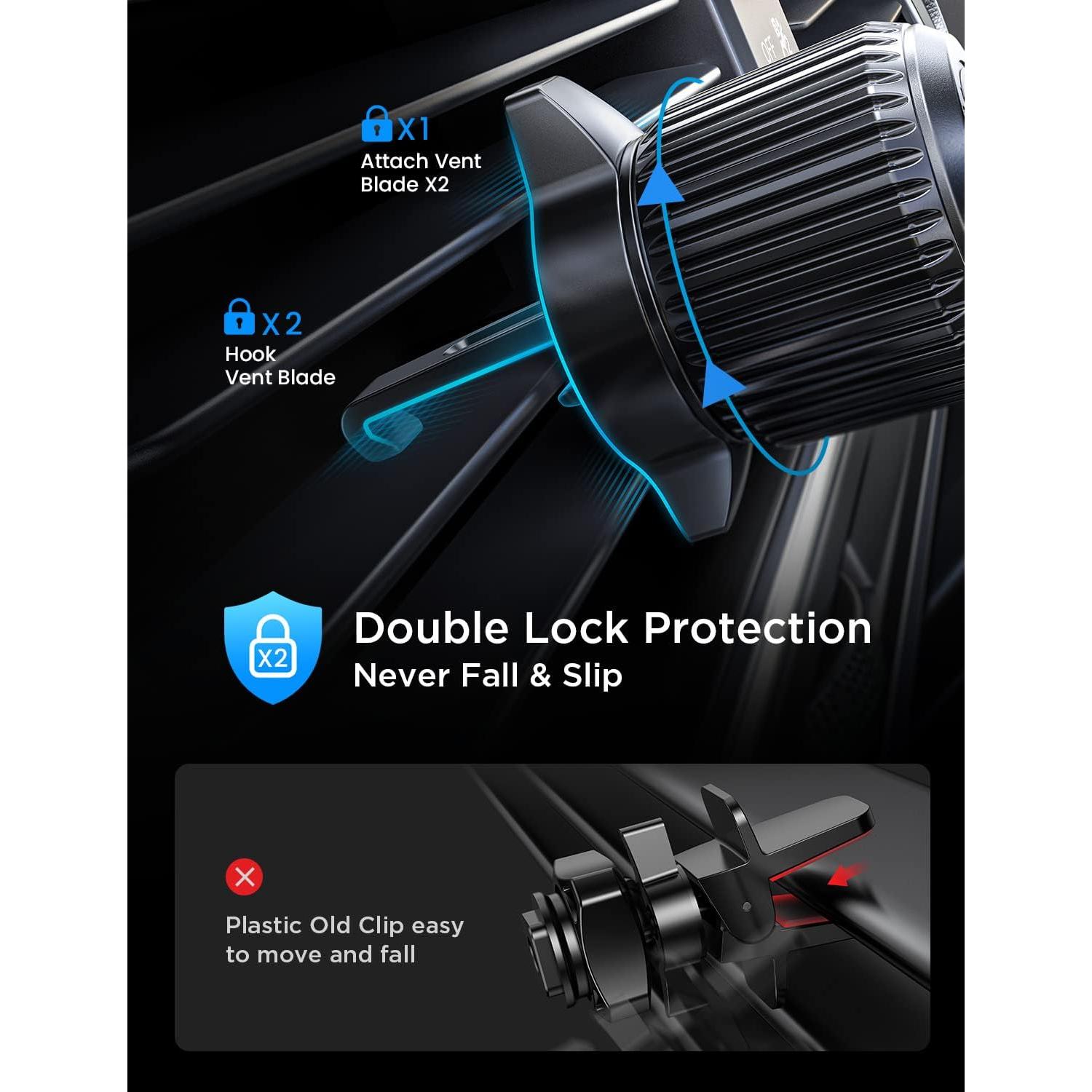 Soporte para Teléfono en Auto LISEN, Ajustable, Negro