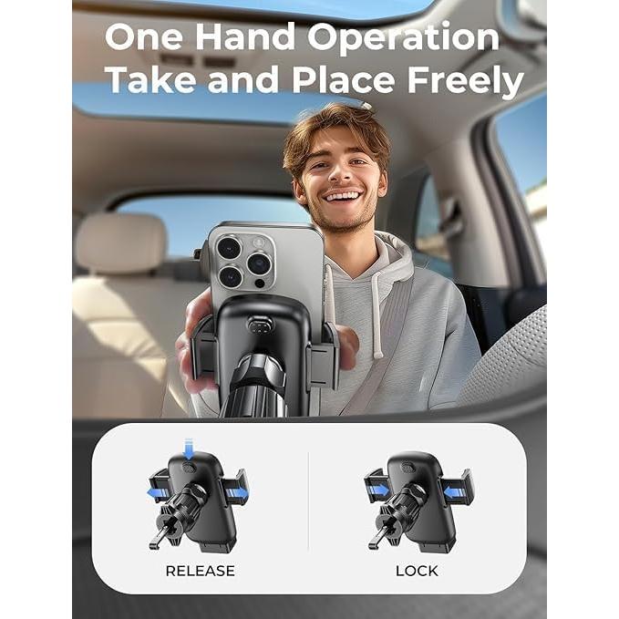 Soporte para Teléfono en Auto LISEN, Ajustable, Negro