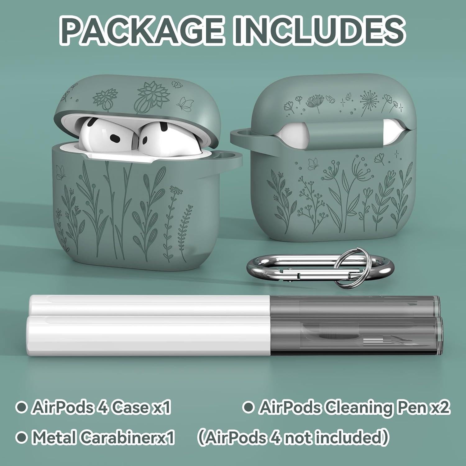 Funda de Silicona para AirPods 4 CityMore Verde Bosque