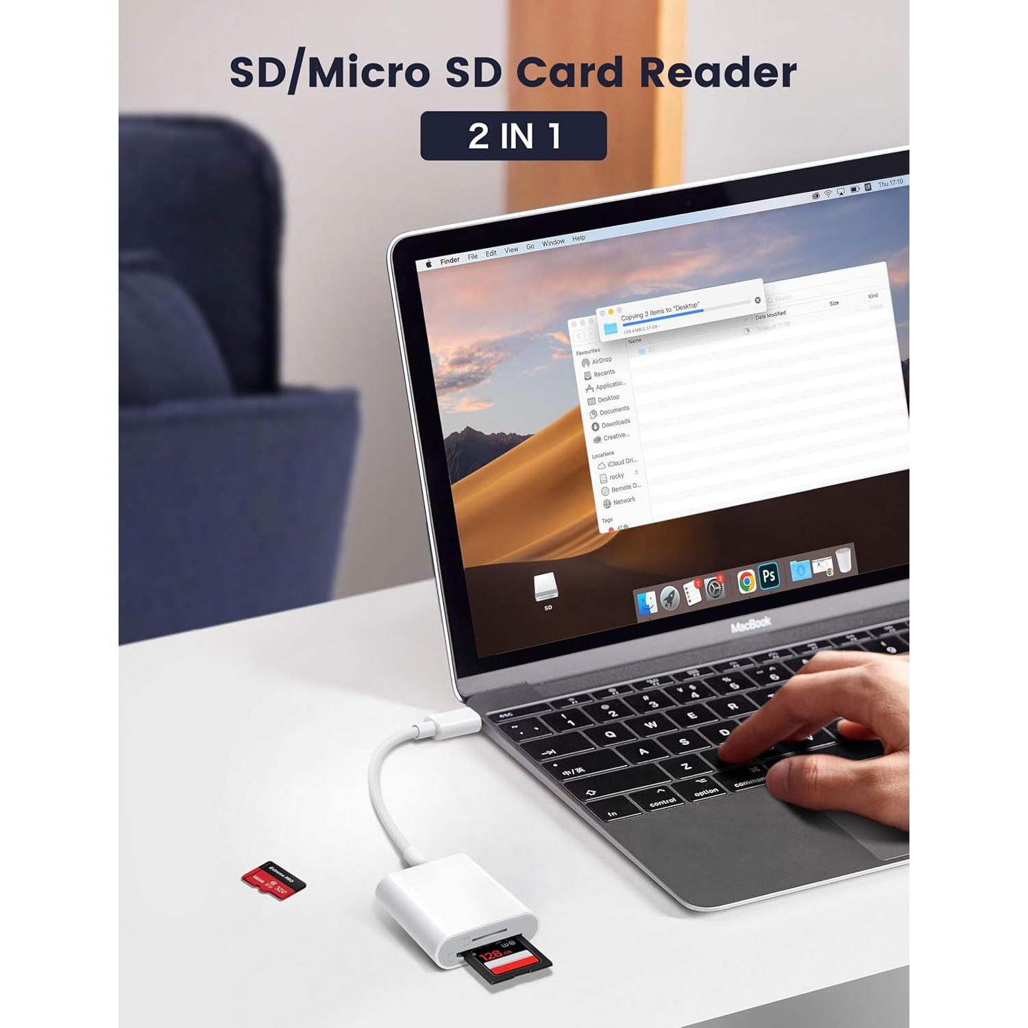 Lector de Tarjeta SD USB-C ChiaoPio 2 en 1 Doble Ranura