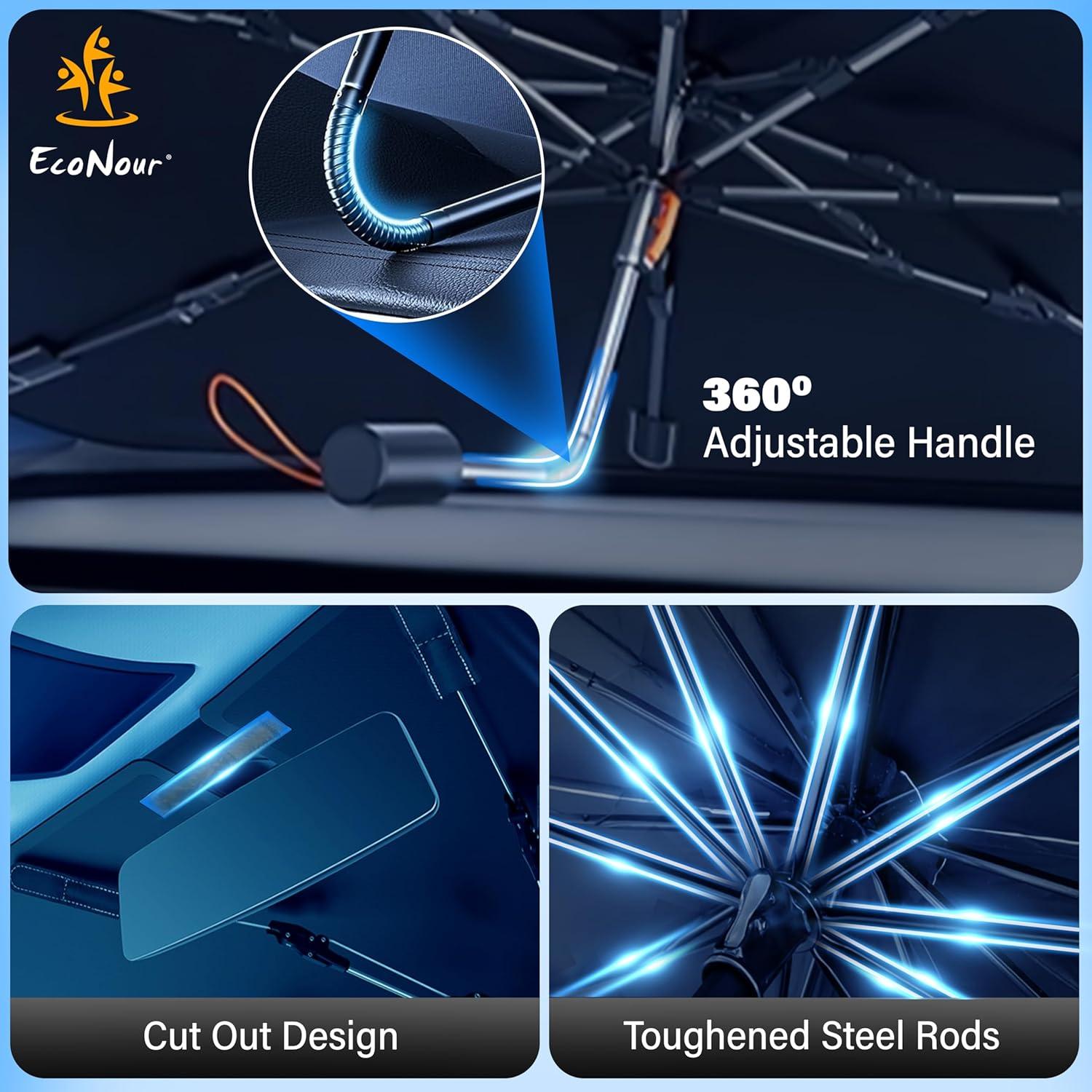 Sombrilla para Parabrisas EcoNour 145x77.5cm Protección UV