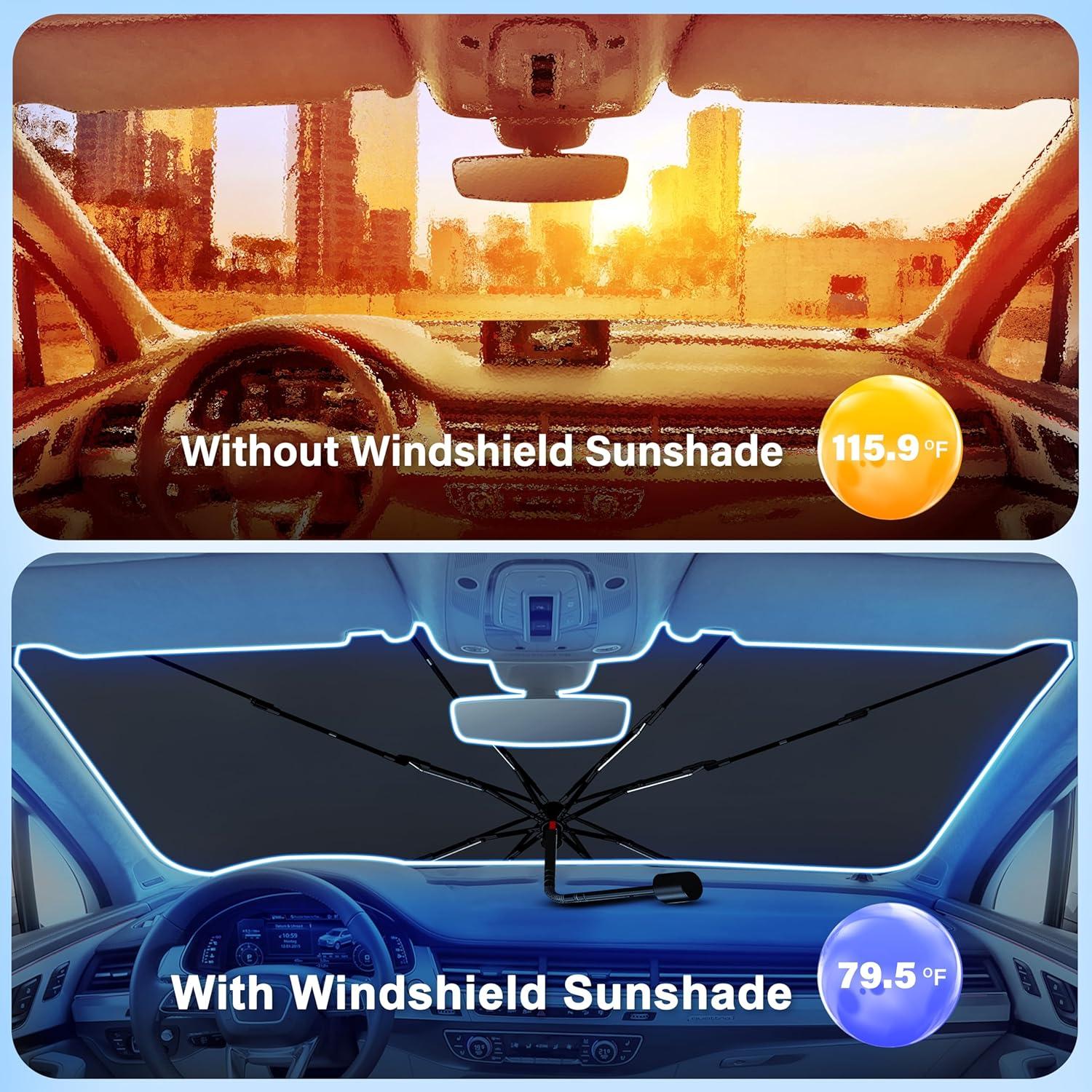 Sombrilla para Parabrisas EcoNour 145x77.5cm Protección UV