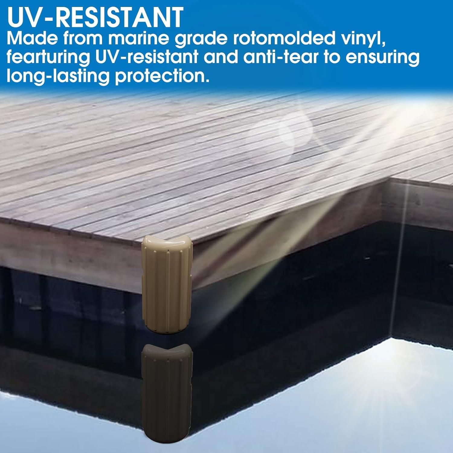 Bumper de esquina de muelle JYINCPED 38x15cm Beige UV